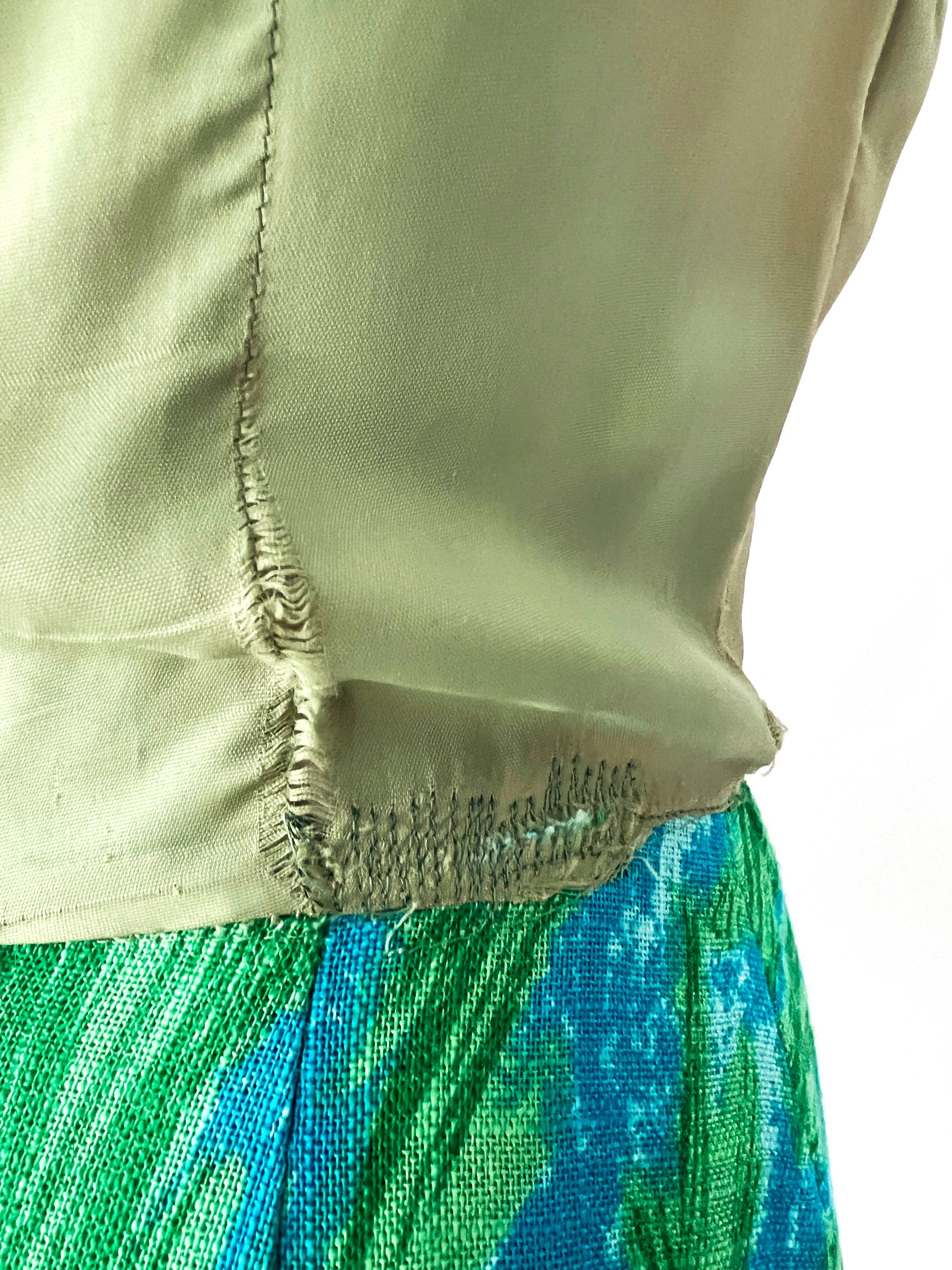 Vntg 60s Linen Skirt Dress Set / 2 piece / Neiman Marcus / Small