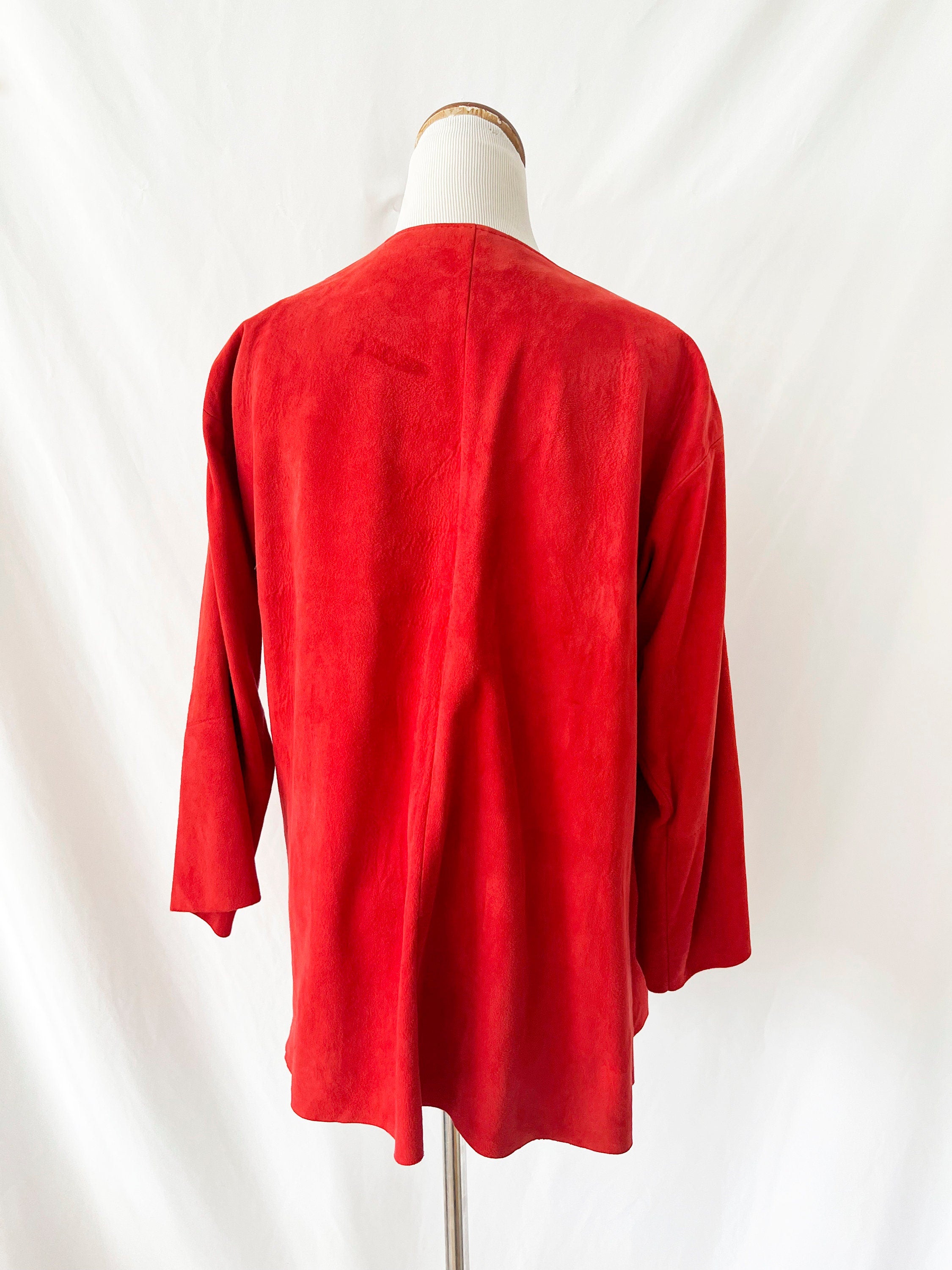 vintage suede jacket /saffron leather /  made in new mexico / medium