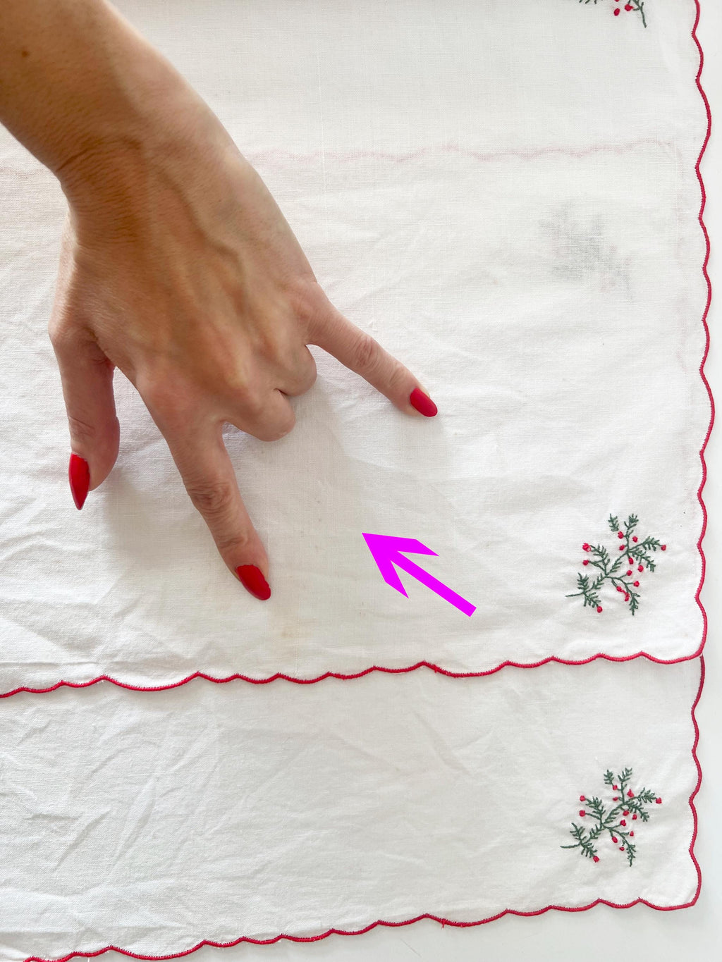 christmas wreath placemats and napkins