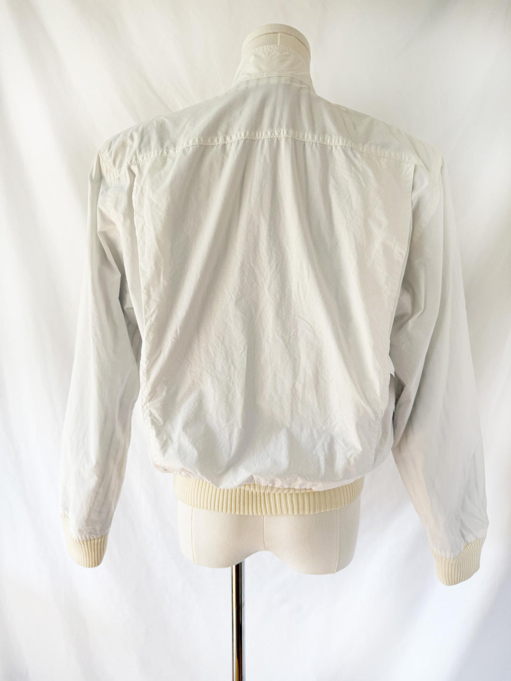 Vintage Lizwear Bomber sailing striped cotton Jacket W Shoulder Pads Sz M