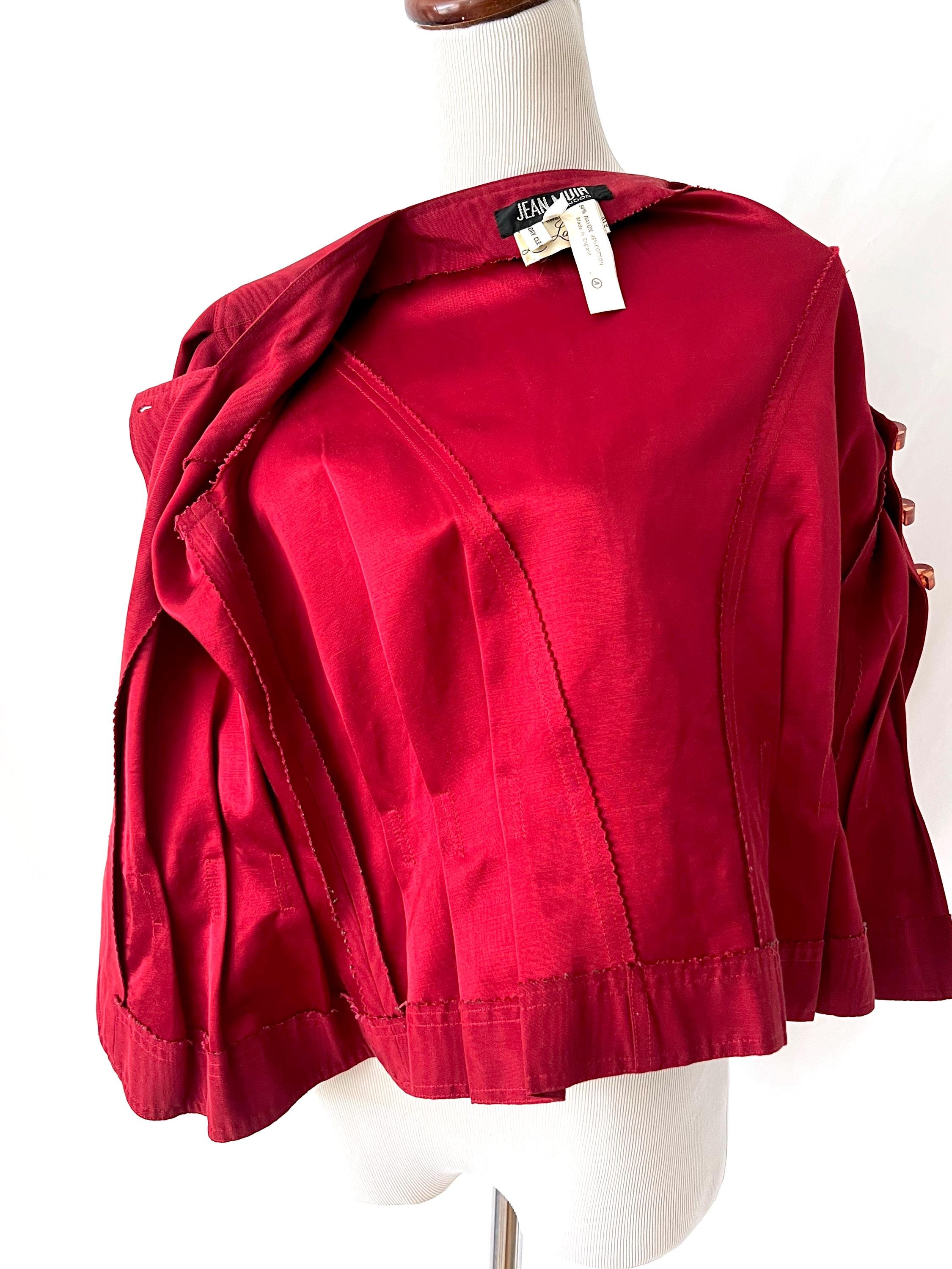 jean muir london blouse evening jacket lucite buttons small