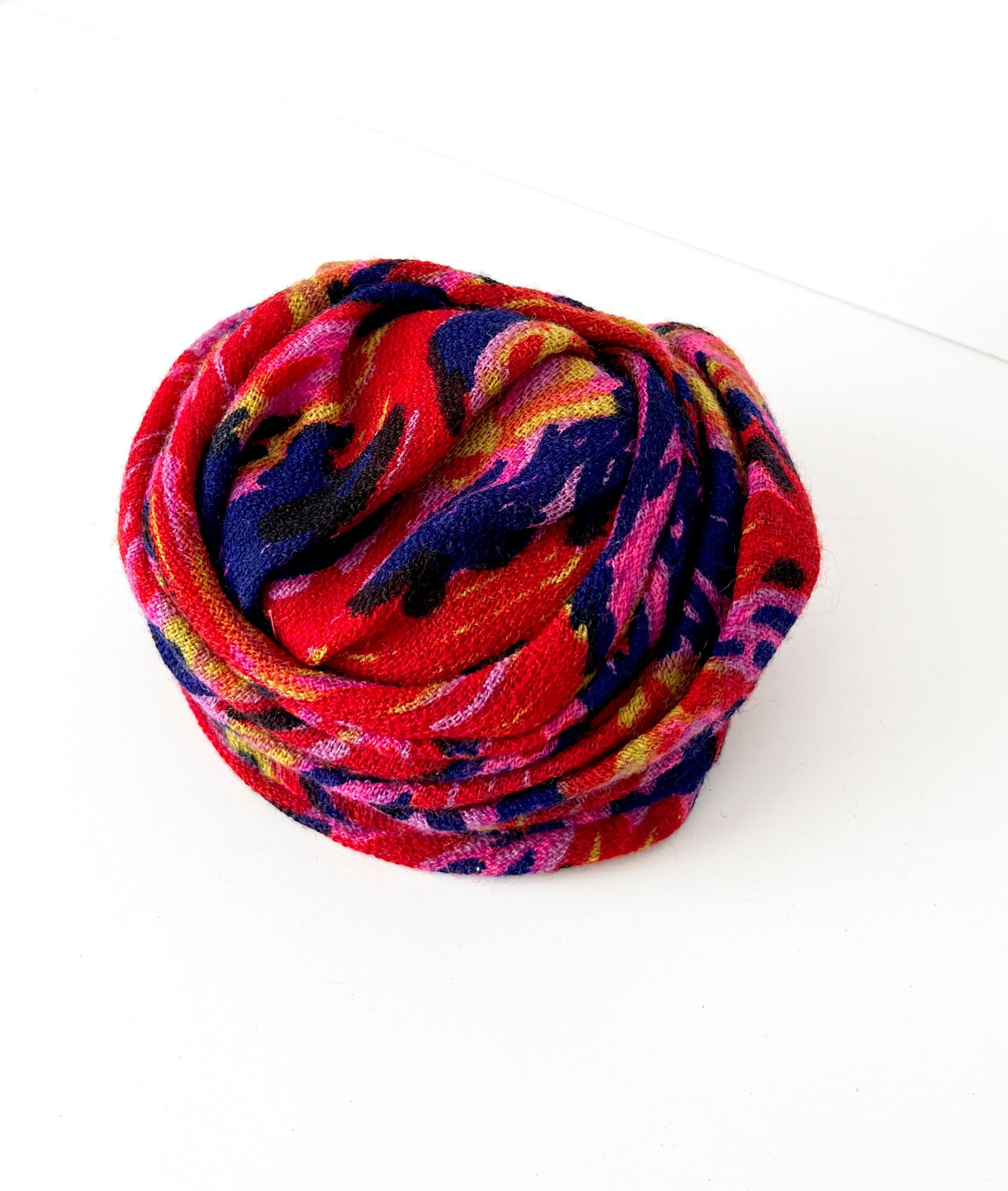 vintage 1960s pill box fascinator hat multicolor rainbow