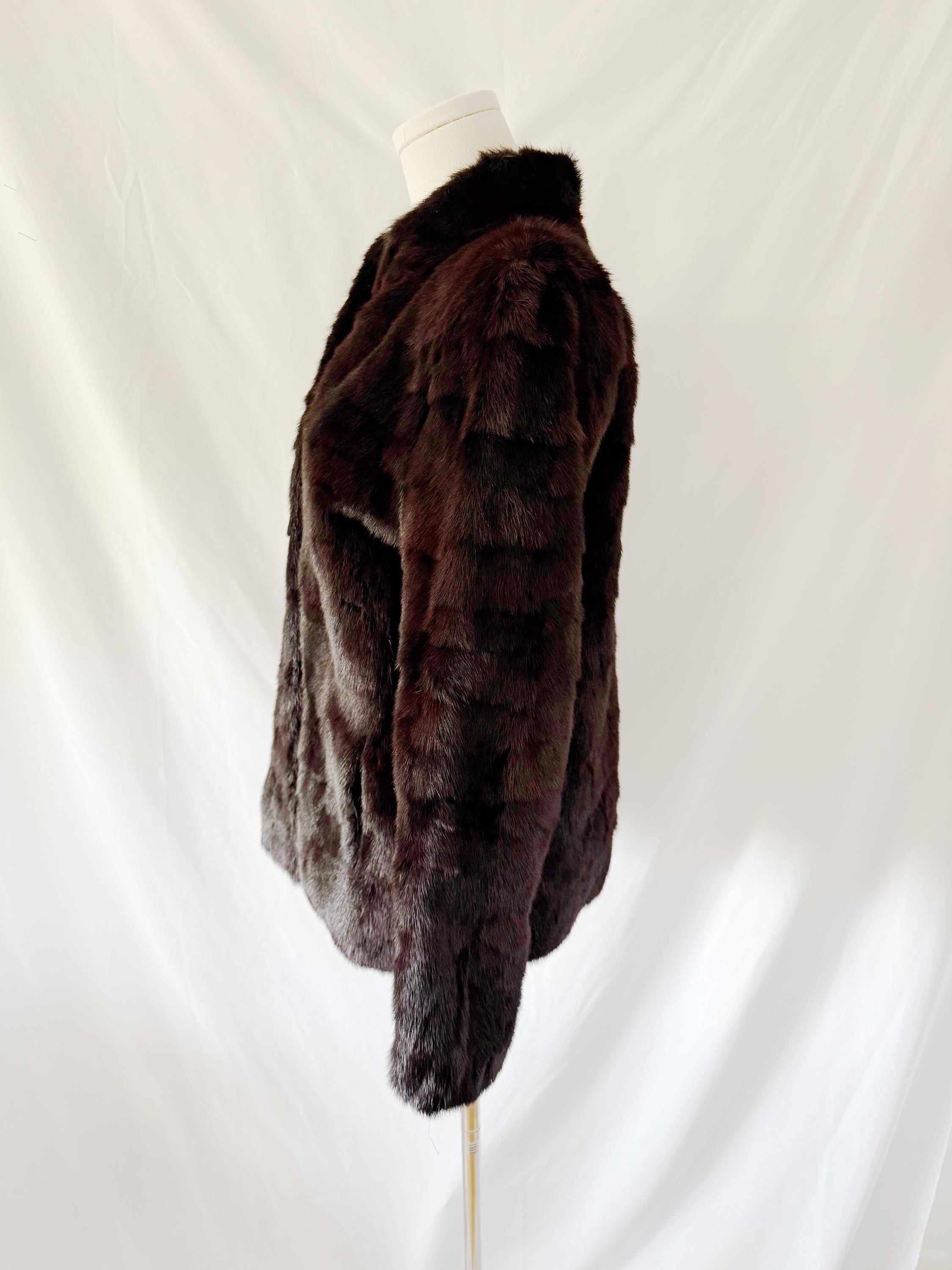 1980s Mink Bomber Jacket Medium