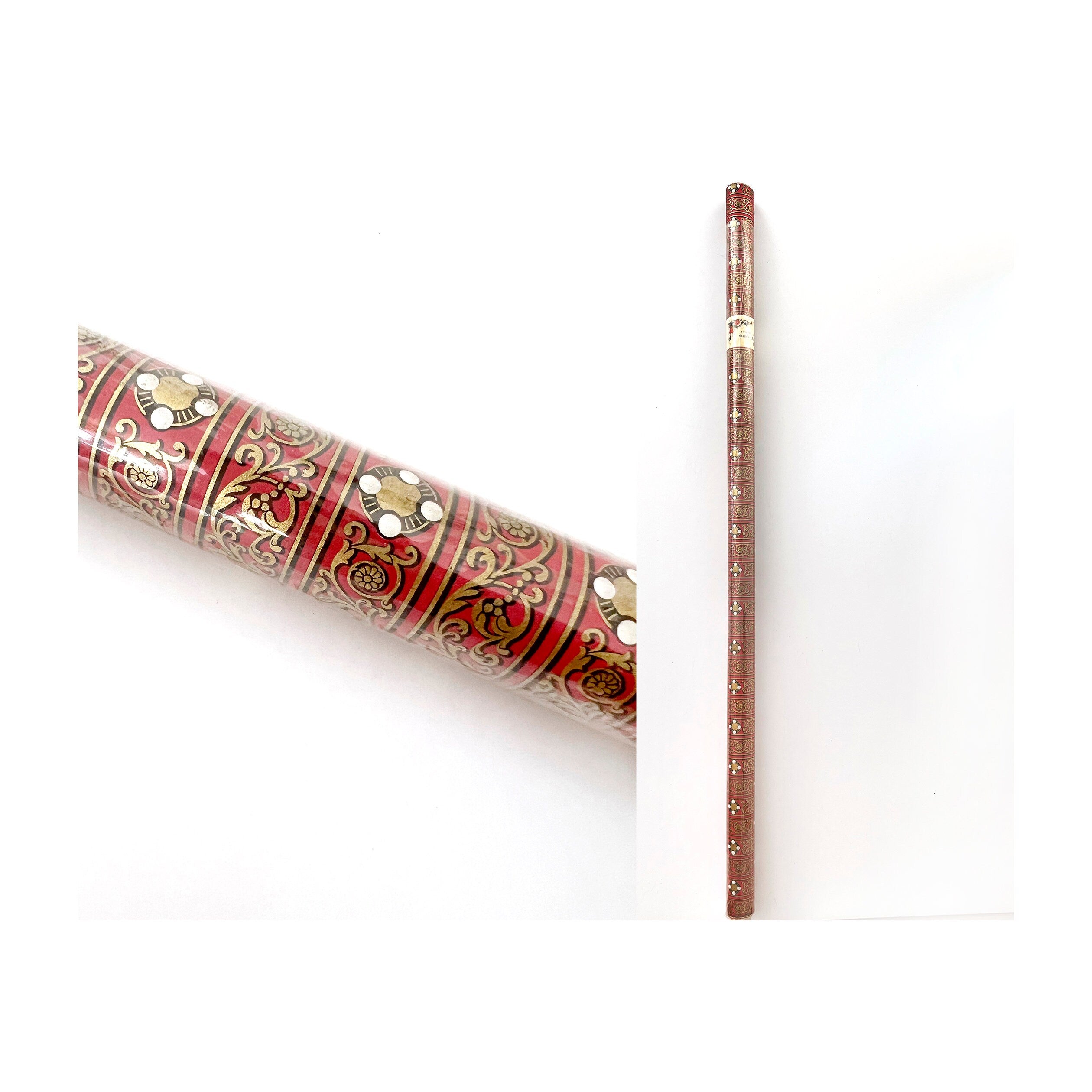 Vintage Florentine Paper: Red, Black & Gold Italian Wrapping Paper (4 Sheets)