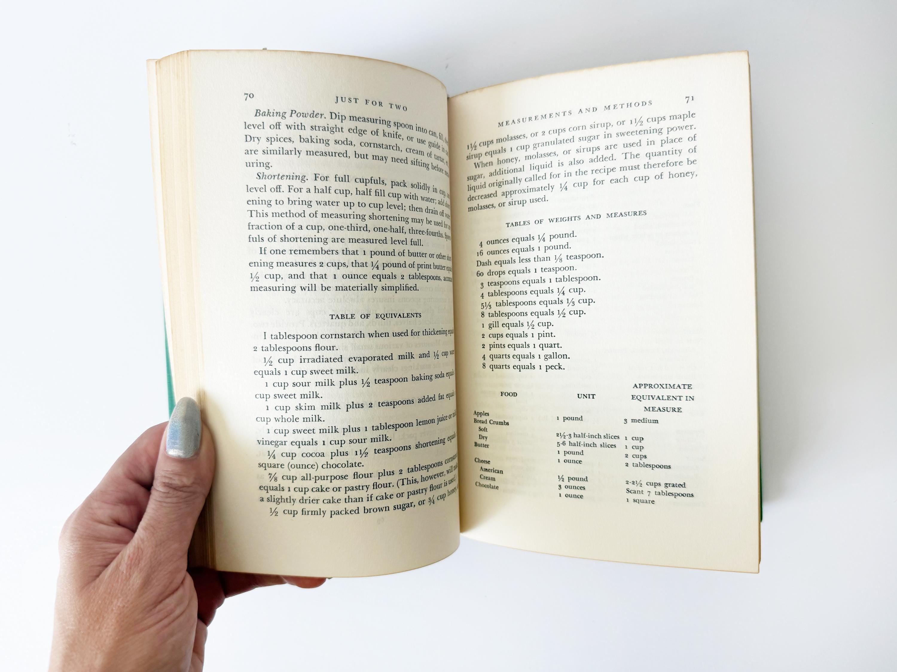 1949 Just for Two Cookbook by Lily Haxworth Wallace