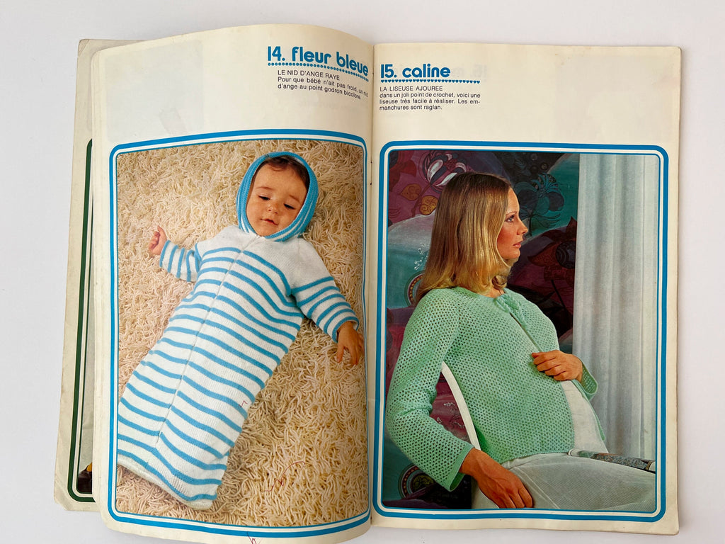 1960s French Baby Knitting Patterns: Graphic Design DIY Craft Book
