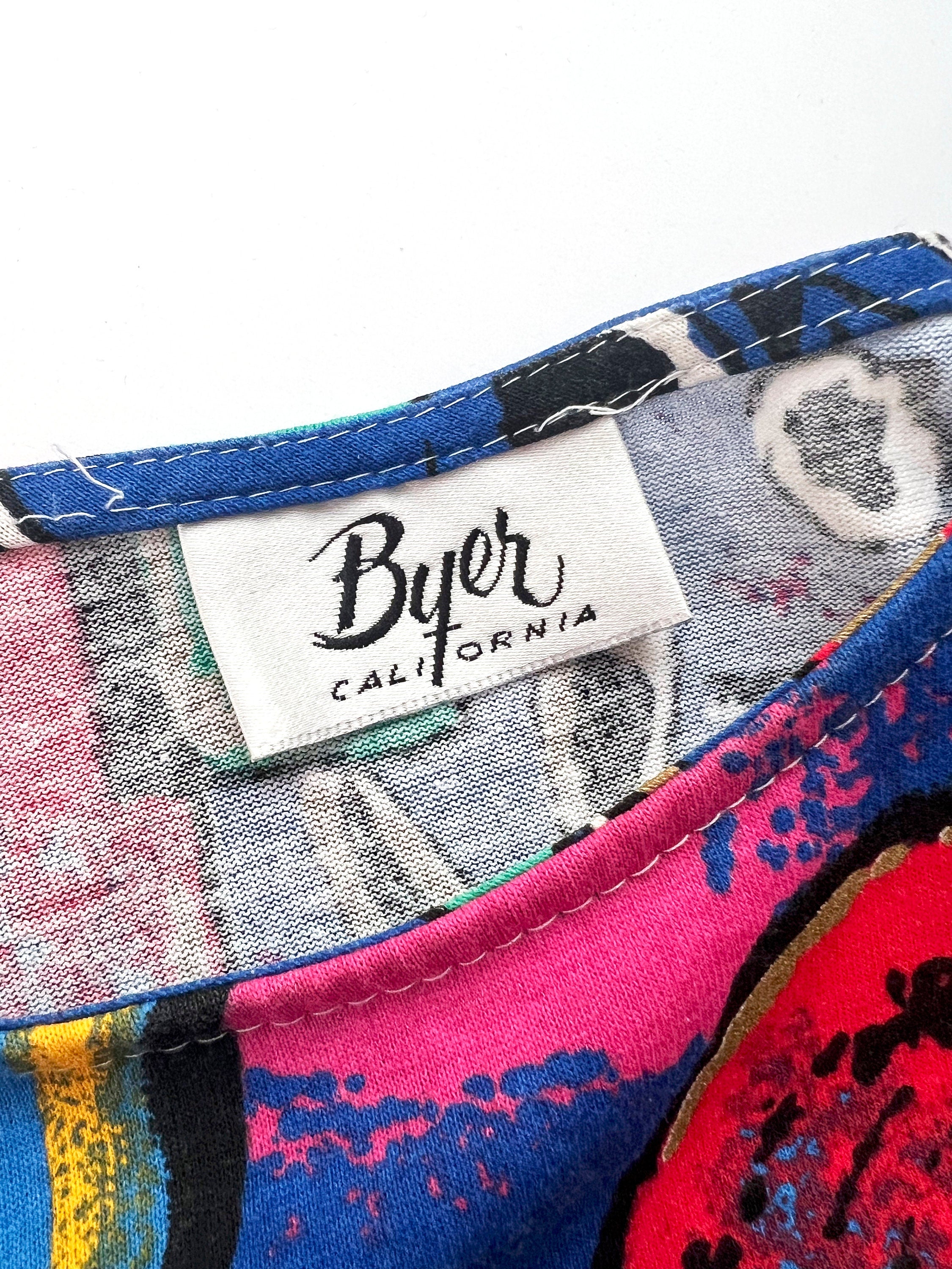 vintage 1990s abstract tunic top  / long top  medium