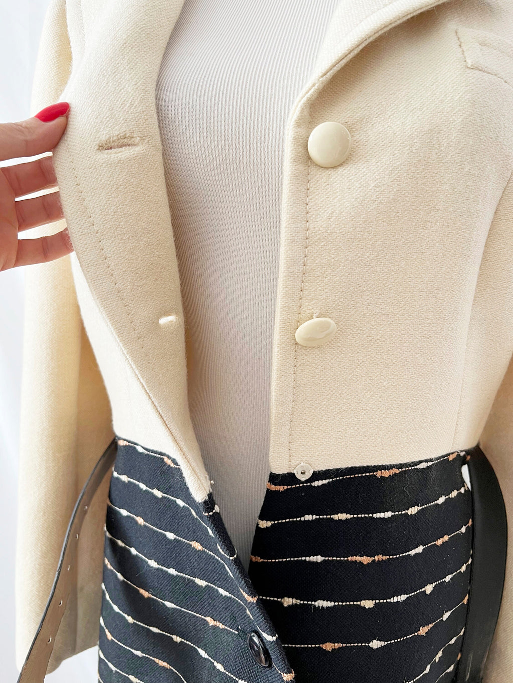 Vntg 1970s Wool Coat/ Puccetti Via Veneto Roma / Made in Italy ? Size 6