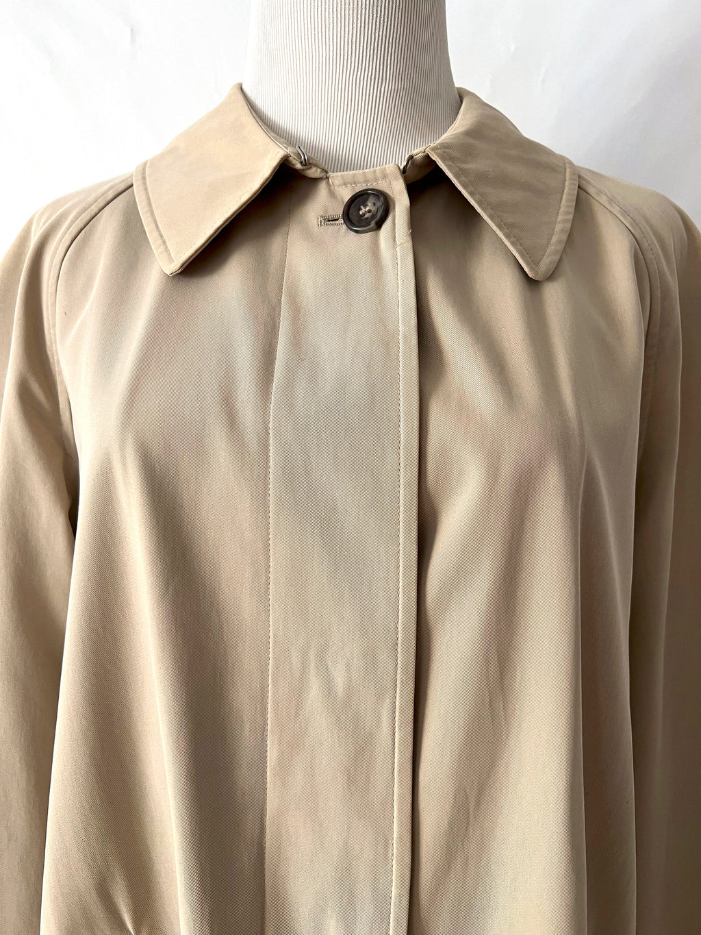 Vintage Paul Stuart Trench Coat: Cotton Crepe, Made in Italy