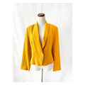 yellow  anne klein II silk blazer size 10