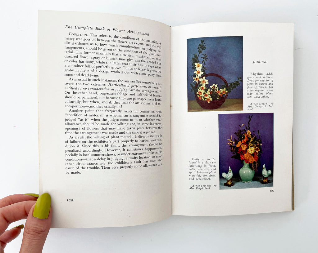 1947 Flower Arrangement Book: Rockwell and Grayson, First Edition Hardcover