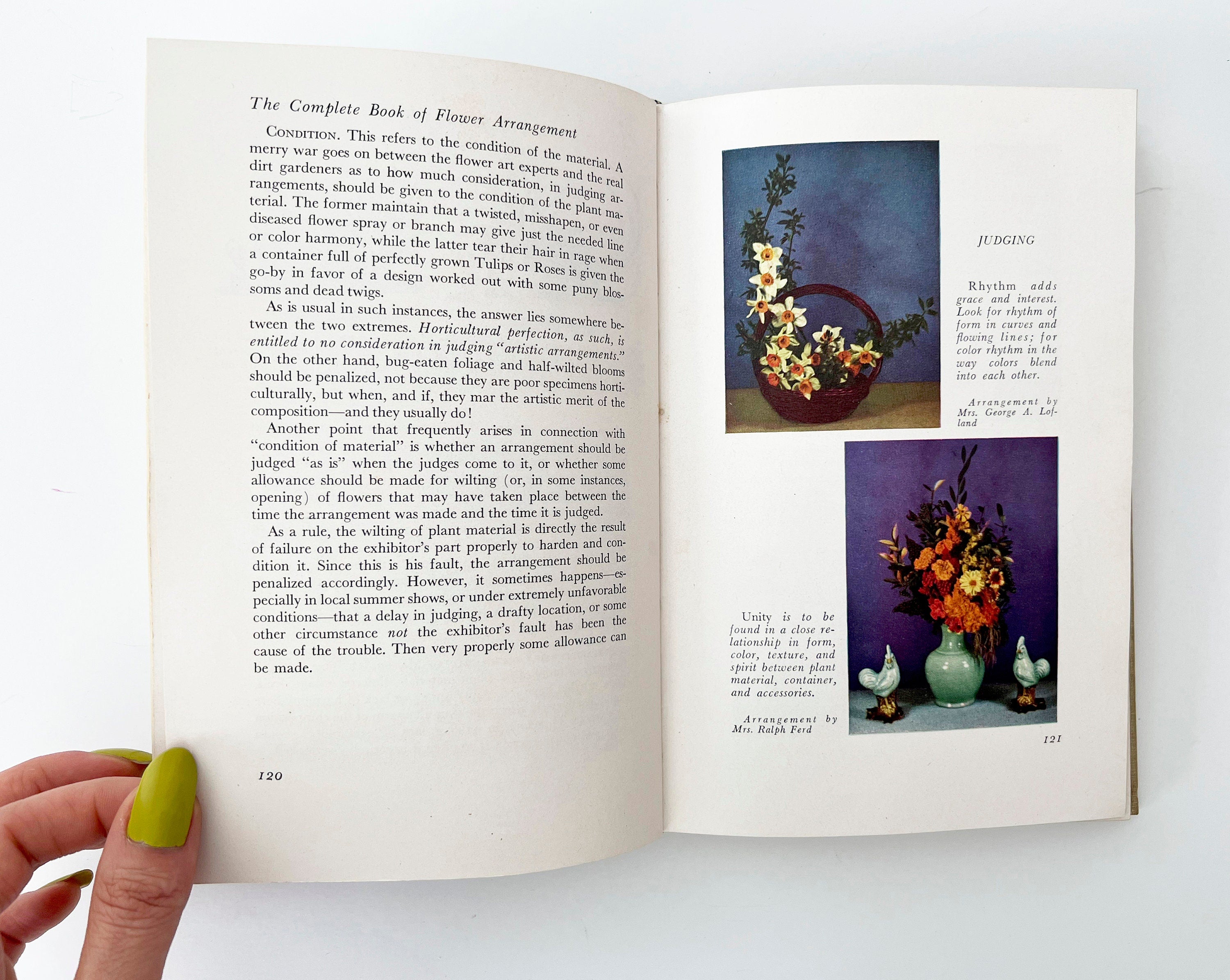 1947 Flower Arrangement Book: Rockwell and Grayson, First Edition Hardcover