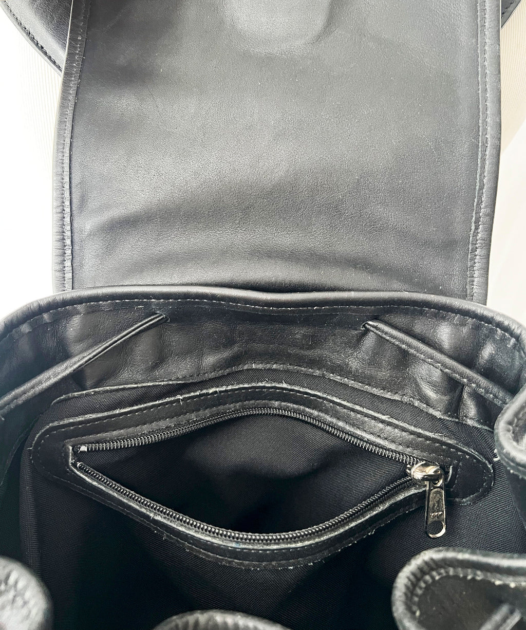 Coach NY Black Leather Backpack