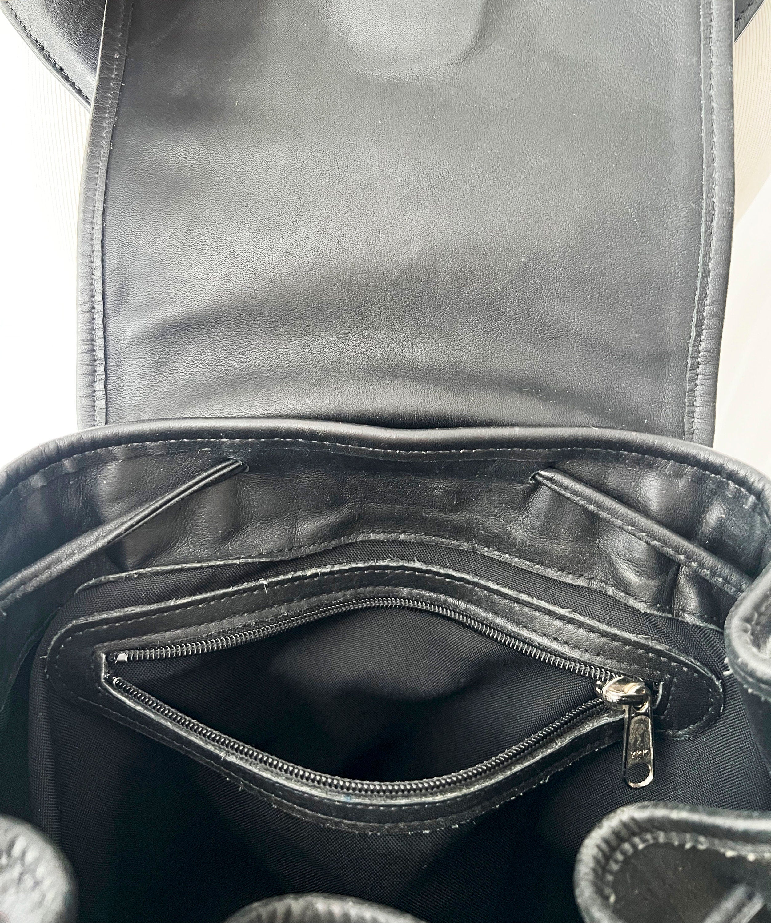 Coach NY Black Leather Backpack