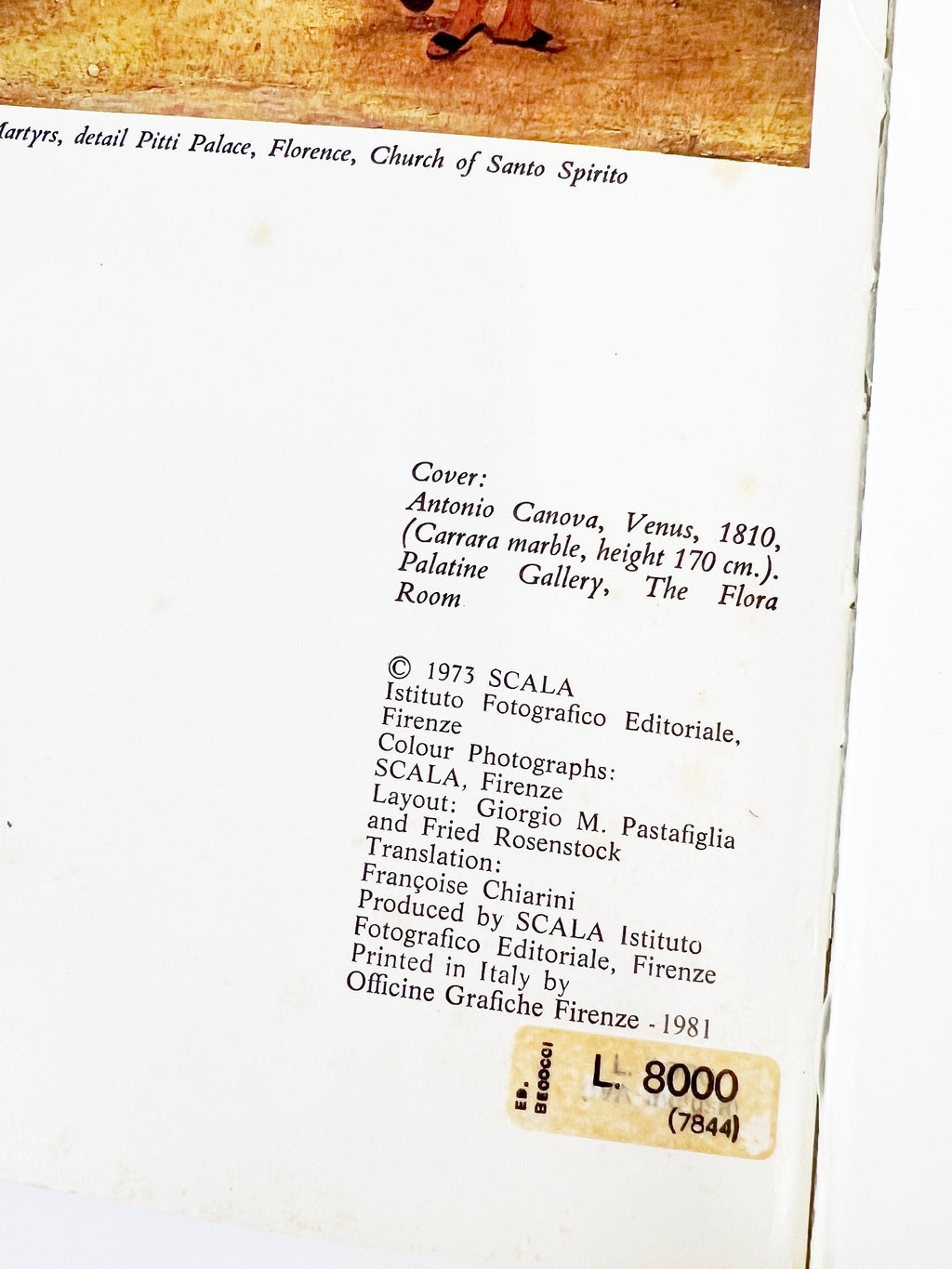 1973 Pitti Palace Art History Catalogue - Florence, Italy