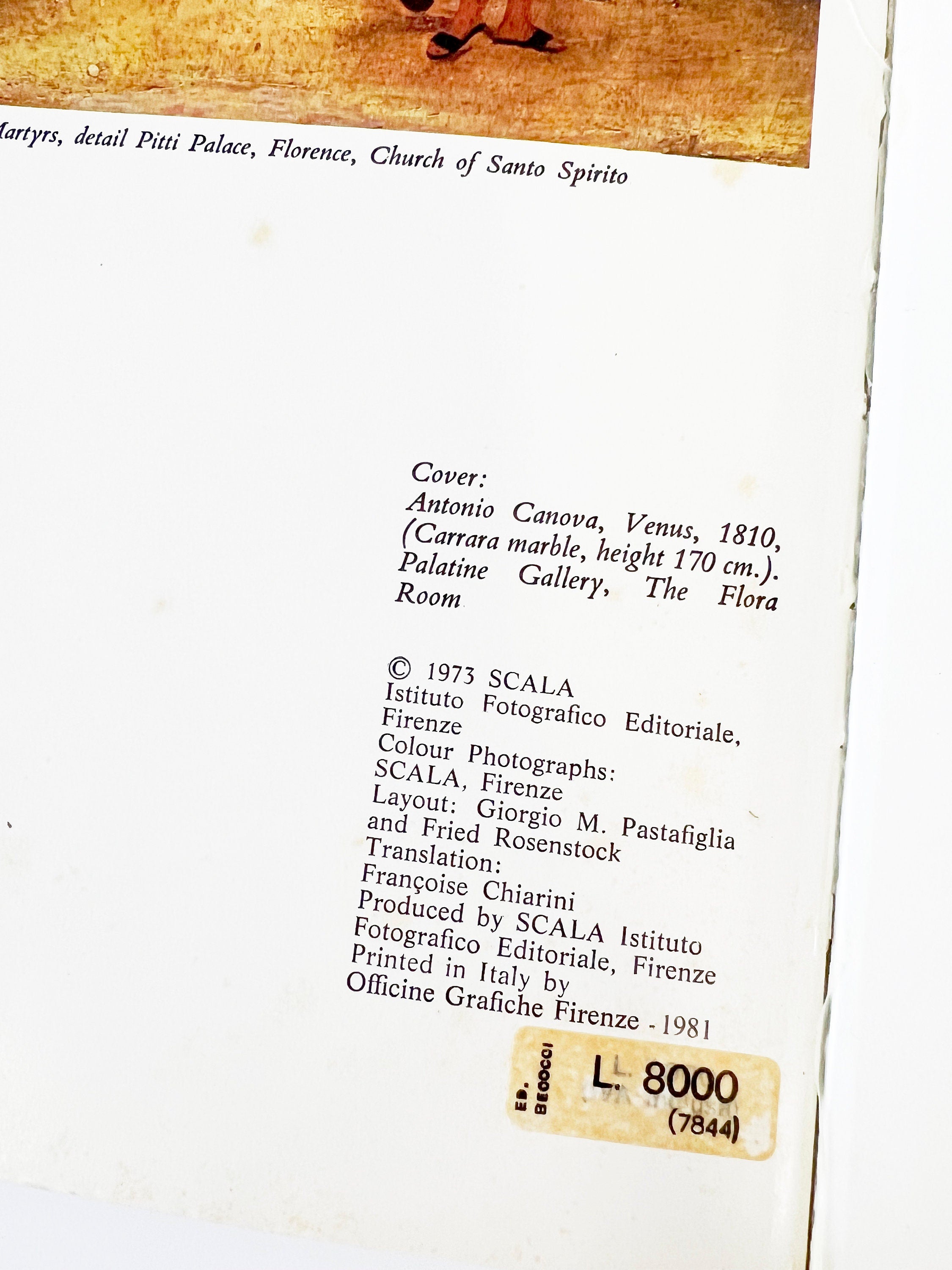 1973 Pitti Palace Art History Catalogue - Florence, Italy