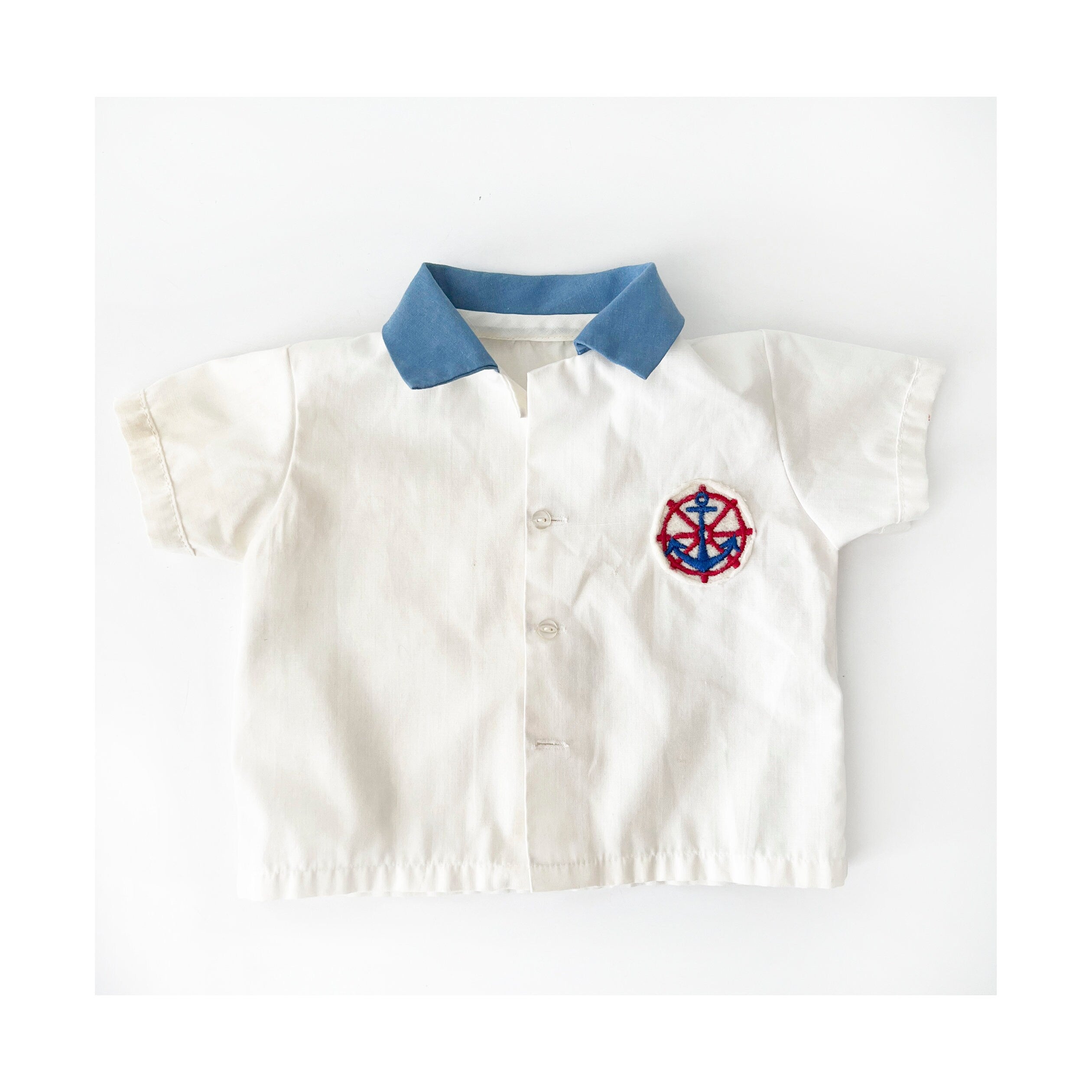 newborn sailor shirt, helm and anchor