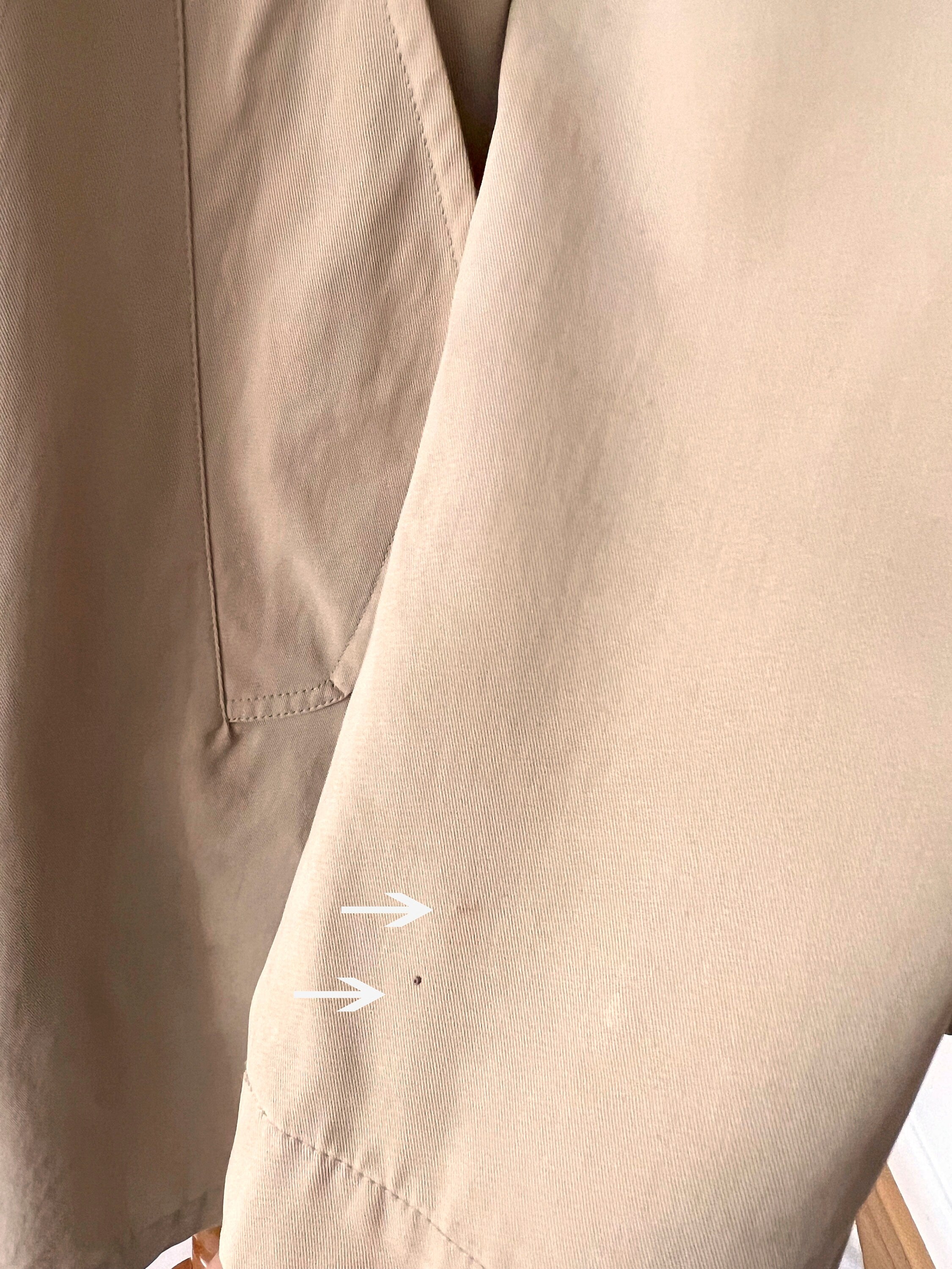 Vintage Paul Stuart Trench Coat: Cotton Crepe, Made in Italy