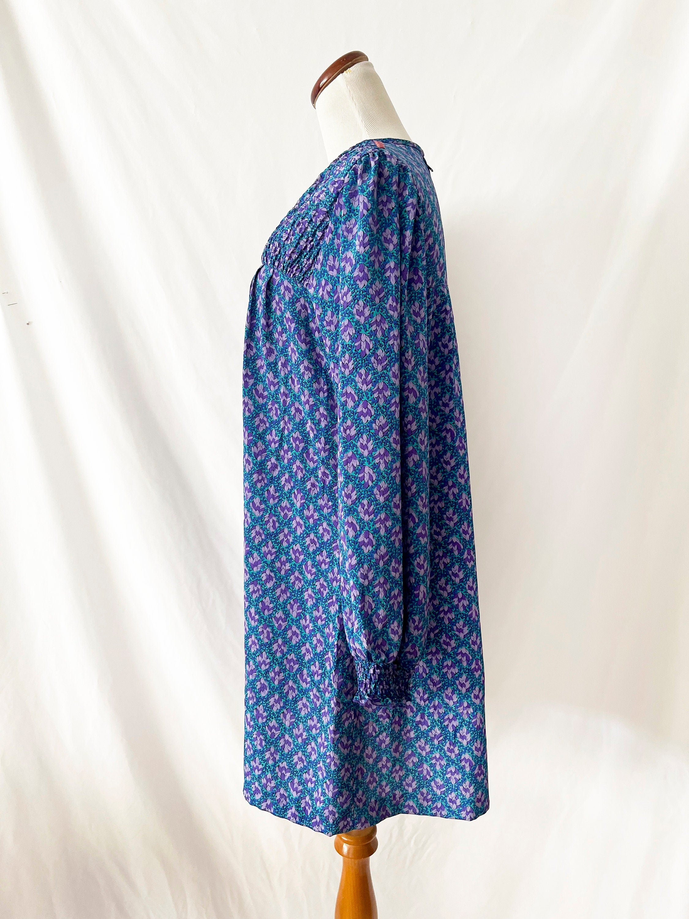 Vintage 90s Babydoll Dress / Leslie Fay / medium