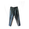 1980s vintage black leather pants medium / large