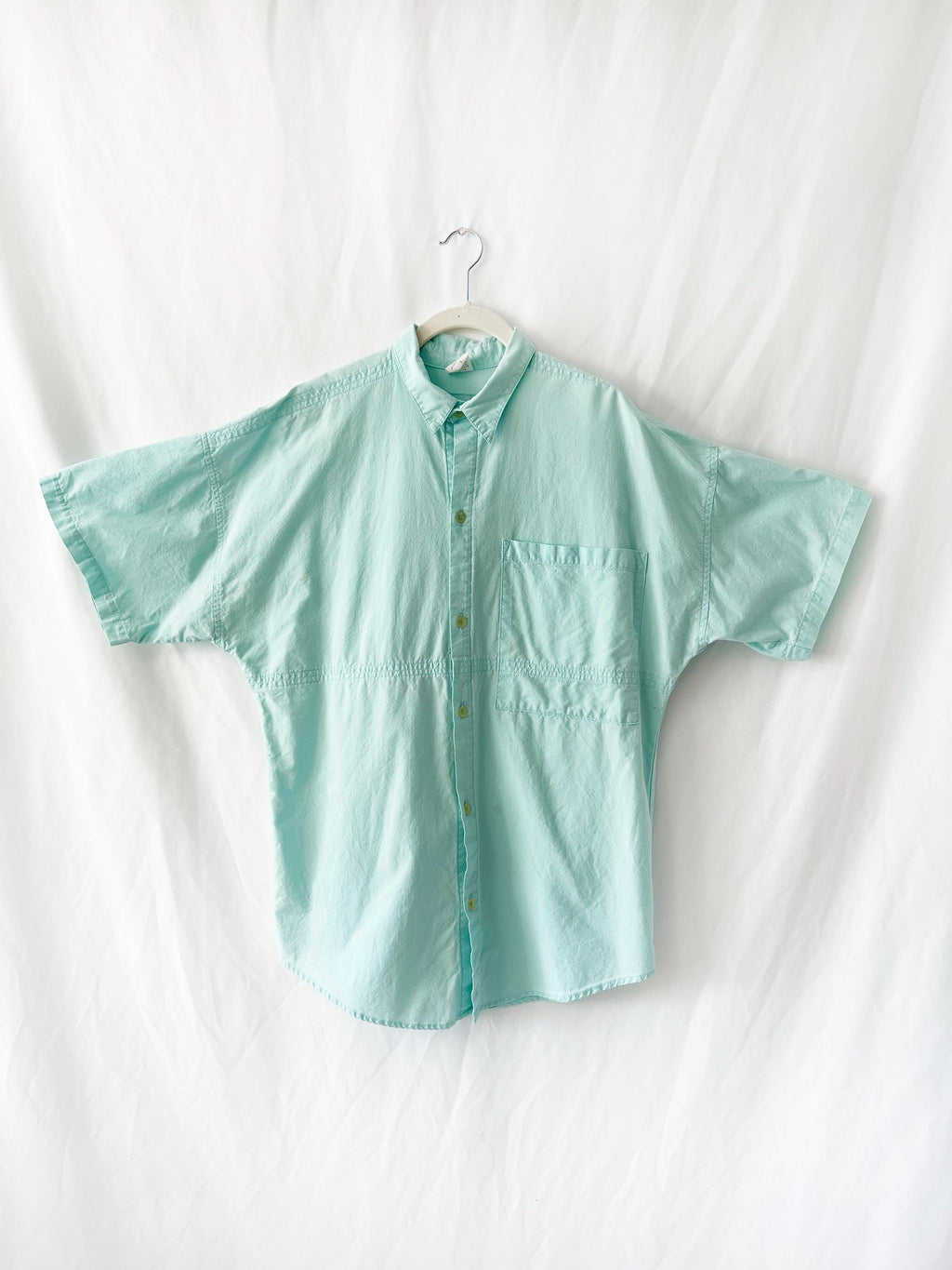 maui and sons 80s shirt sea foam green medium