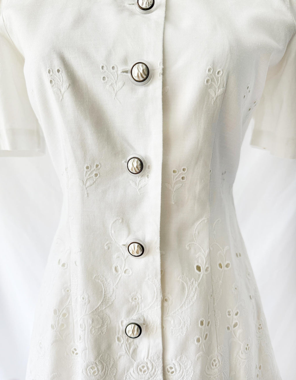 White Eyelet Cotton 2Piece Skirt Set Size 6