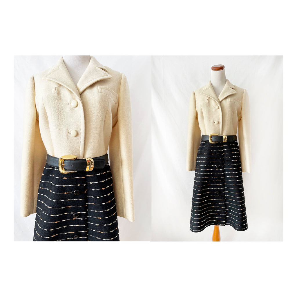 Vntg 1970s Wool Coat/ Puccetti Via Veneto Roma / Made in Italy ? Size 6