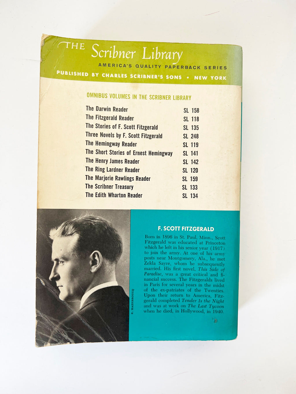 1953 F. Scott Fitzgerald Three Novels: Vintage Paperback