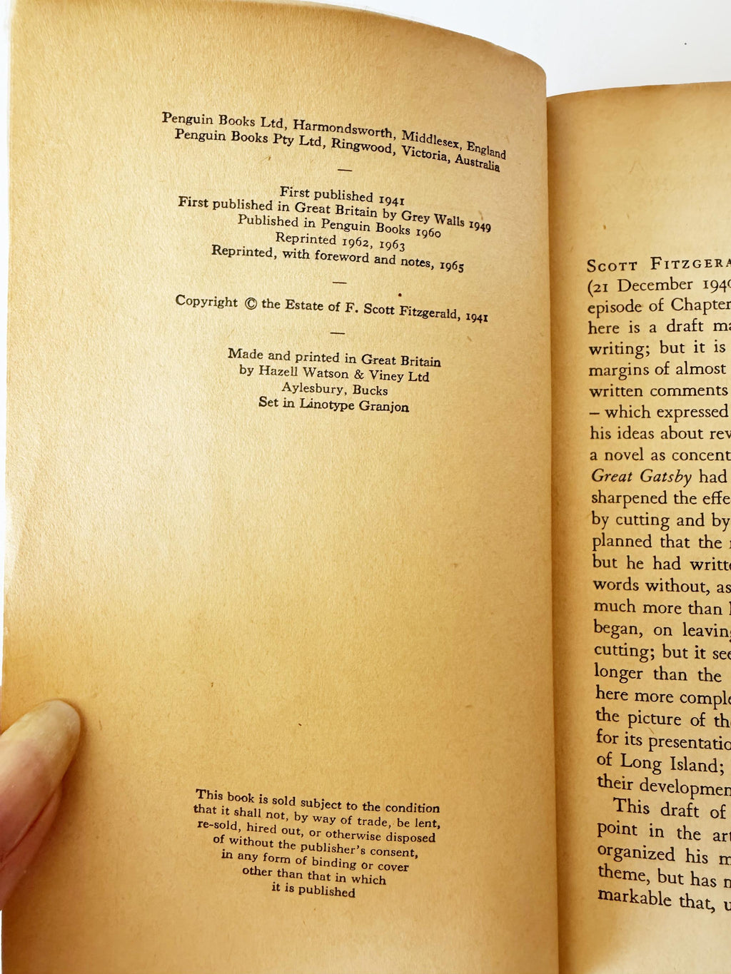 The Last Tycoon by F. Scott Fitzgerald - Penguin, 1968