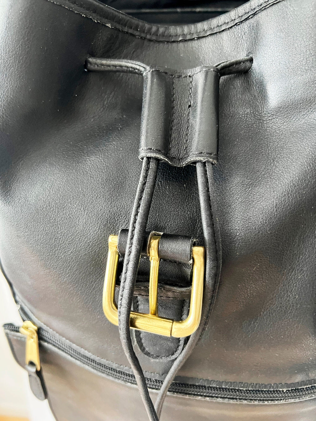 Coach NY Black Leather Backpack
