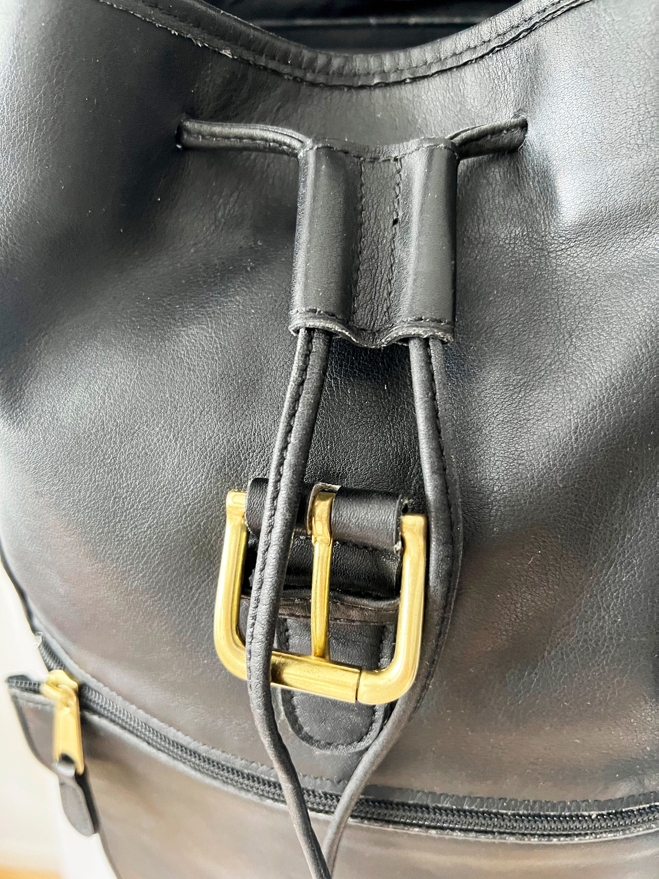 Coach NY Black Leather Backpack