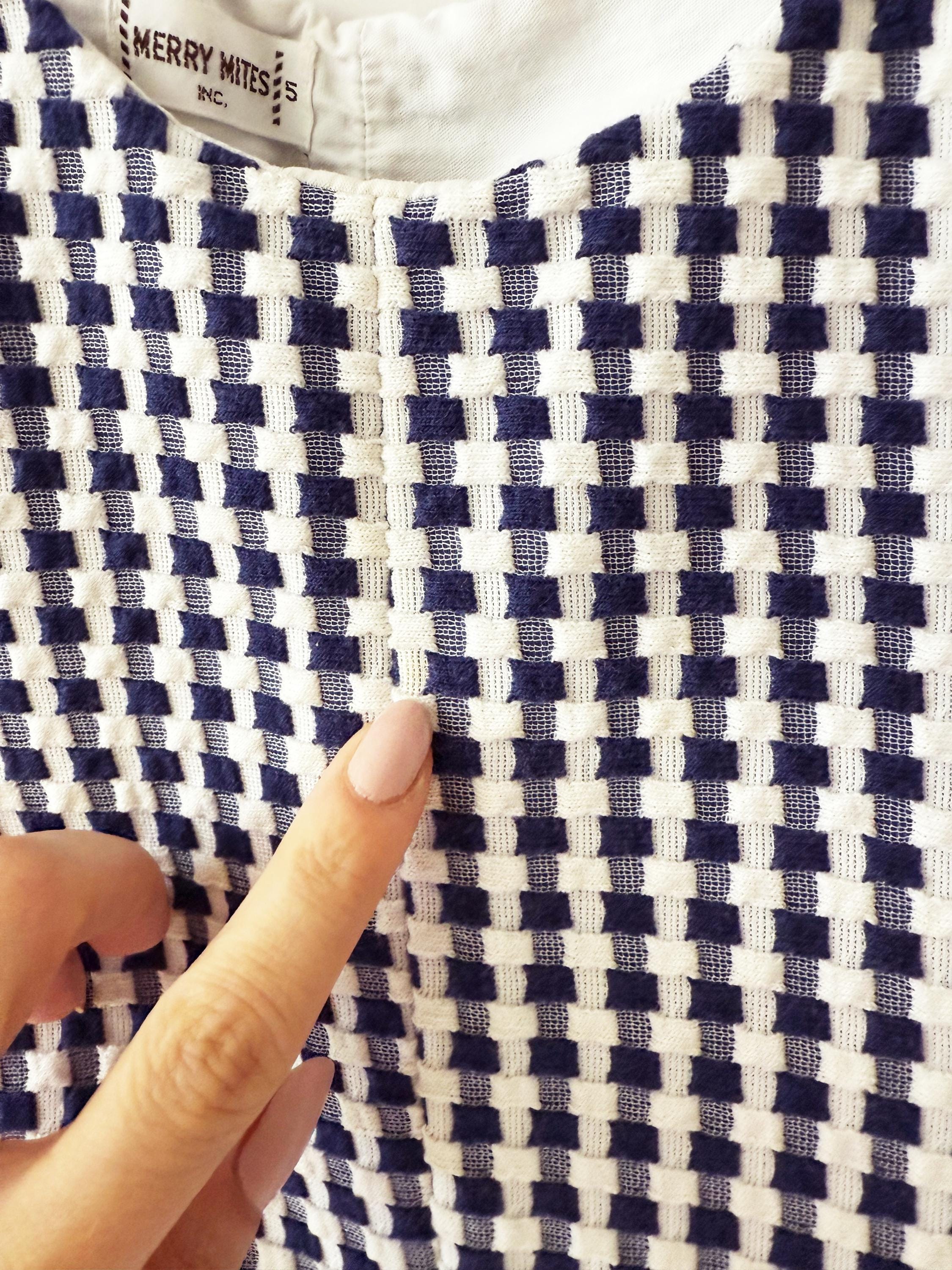 VTG Merry Mites Inc Boys 5 Romper Overall Shortalls Style