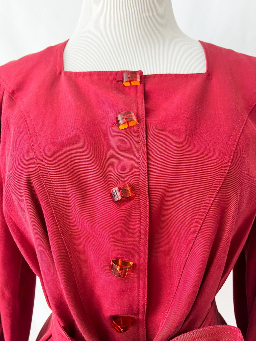 jean muir london blouse evening jacket lucite buttons small