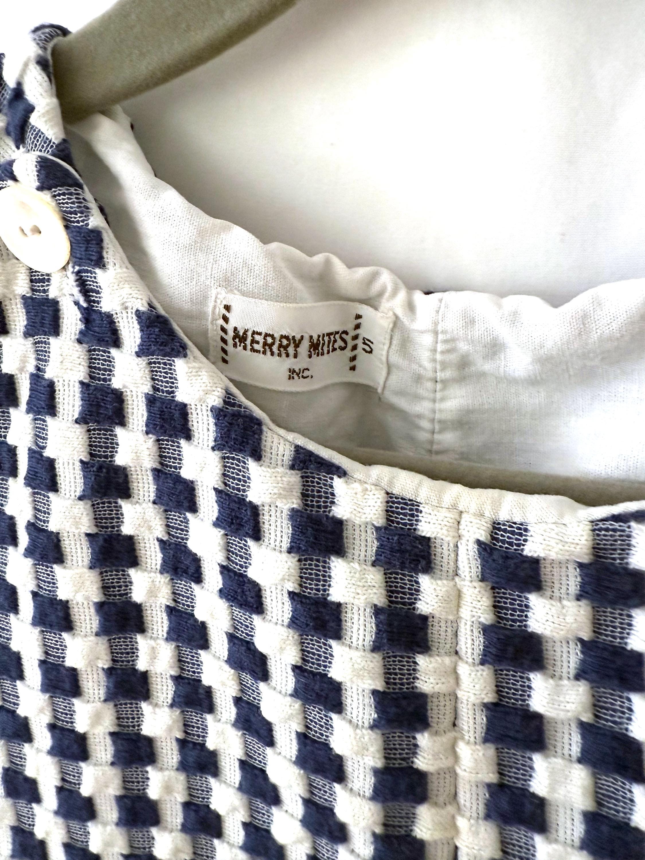 VTG Merry Mites Inc Boys 5 Romper Overall Shortalls Style