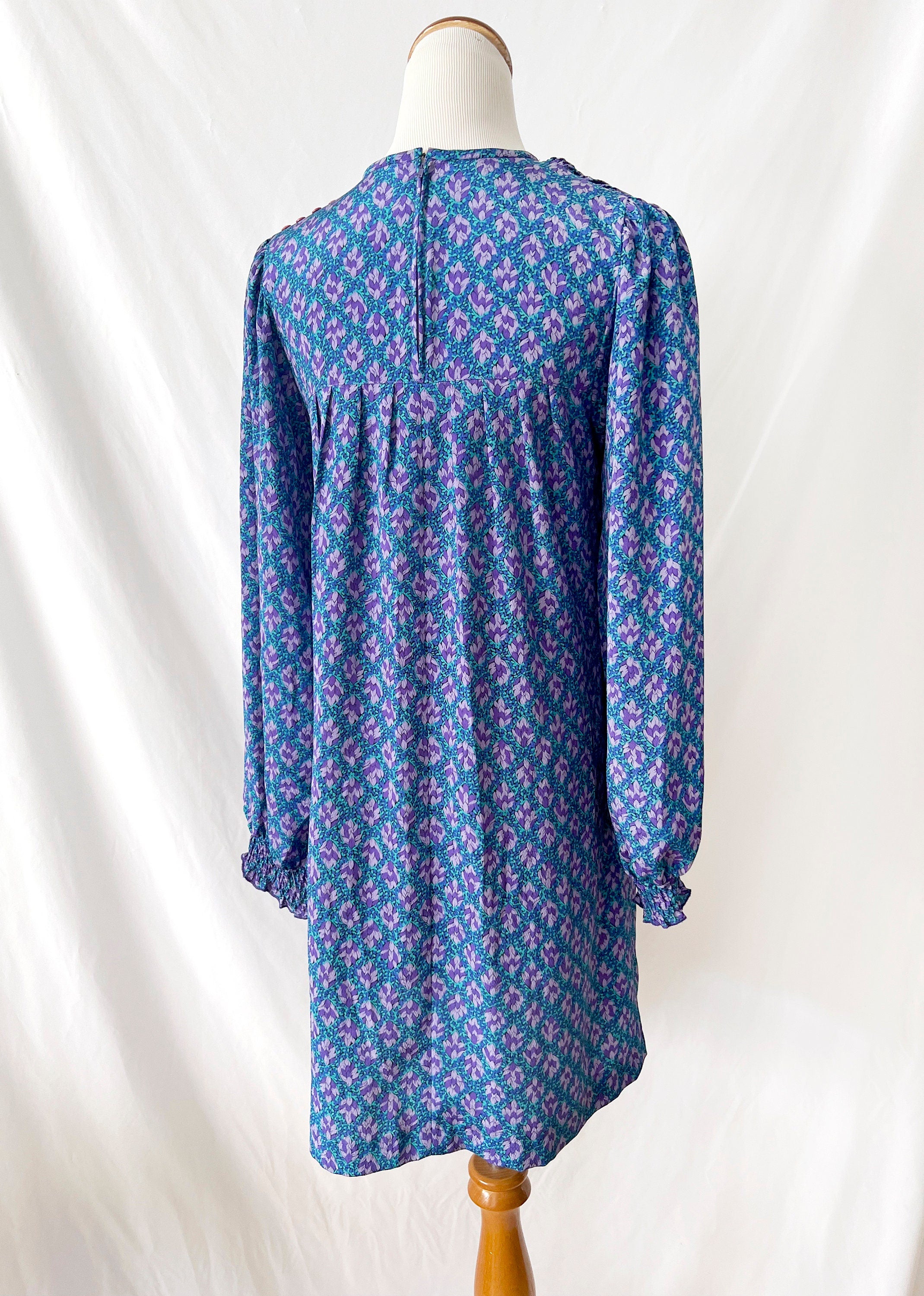 Vintage 90s Babydoll Dress / Leslie Fay / medium