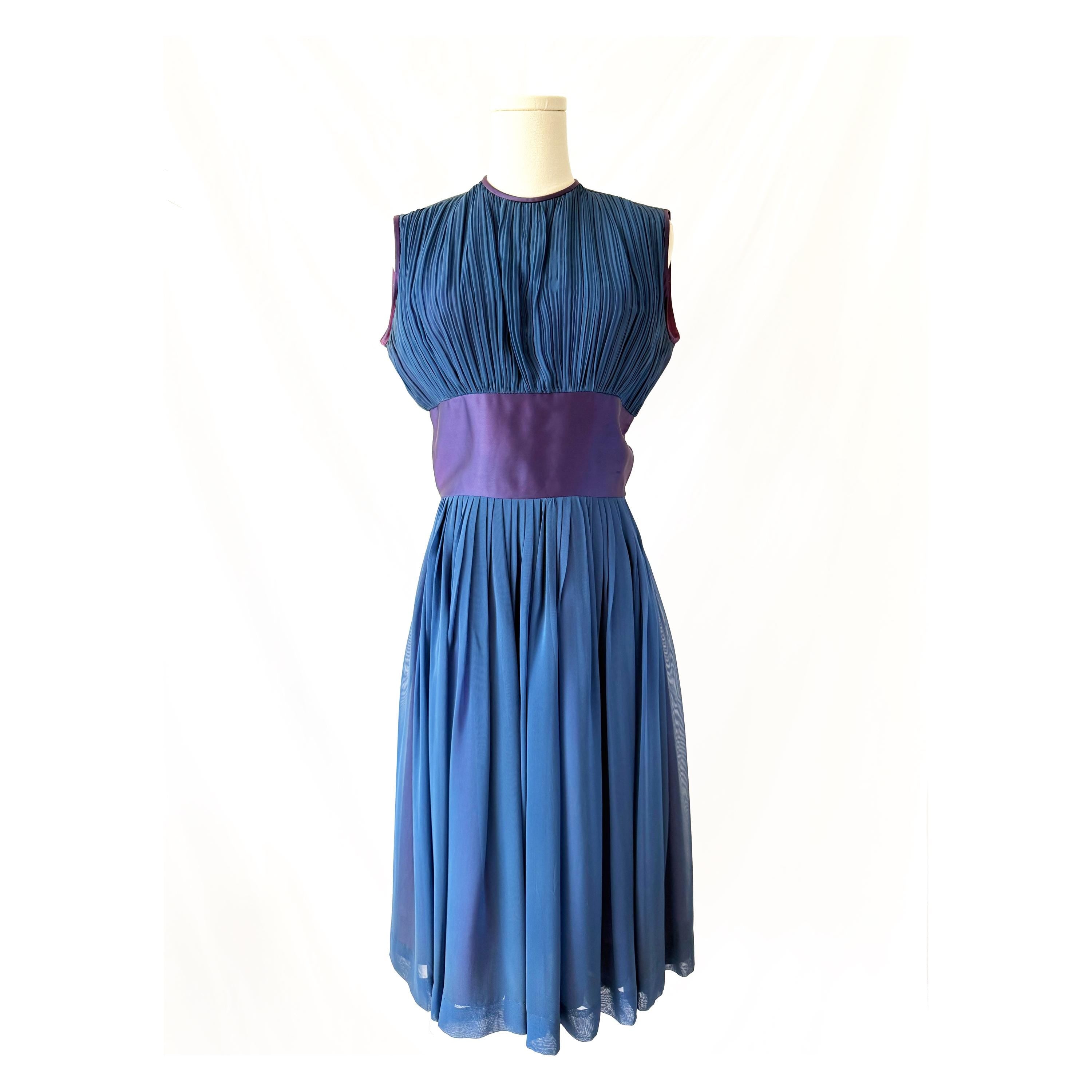 1950’s Vintage Pleated Silk Dress