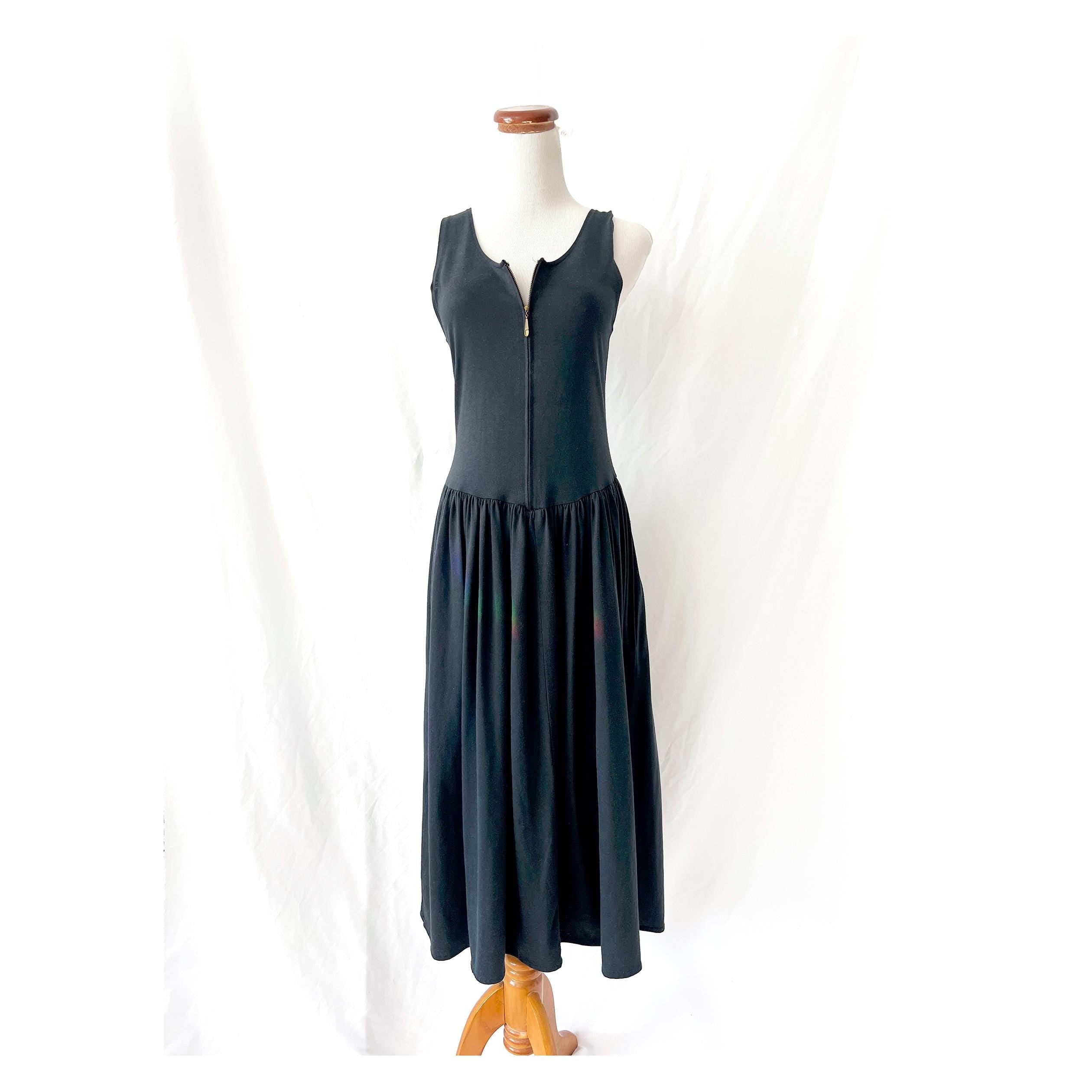 black zipper dress small / medium