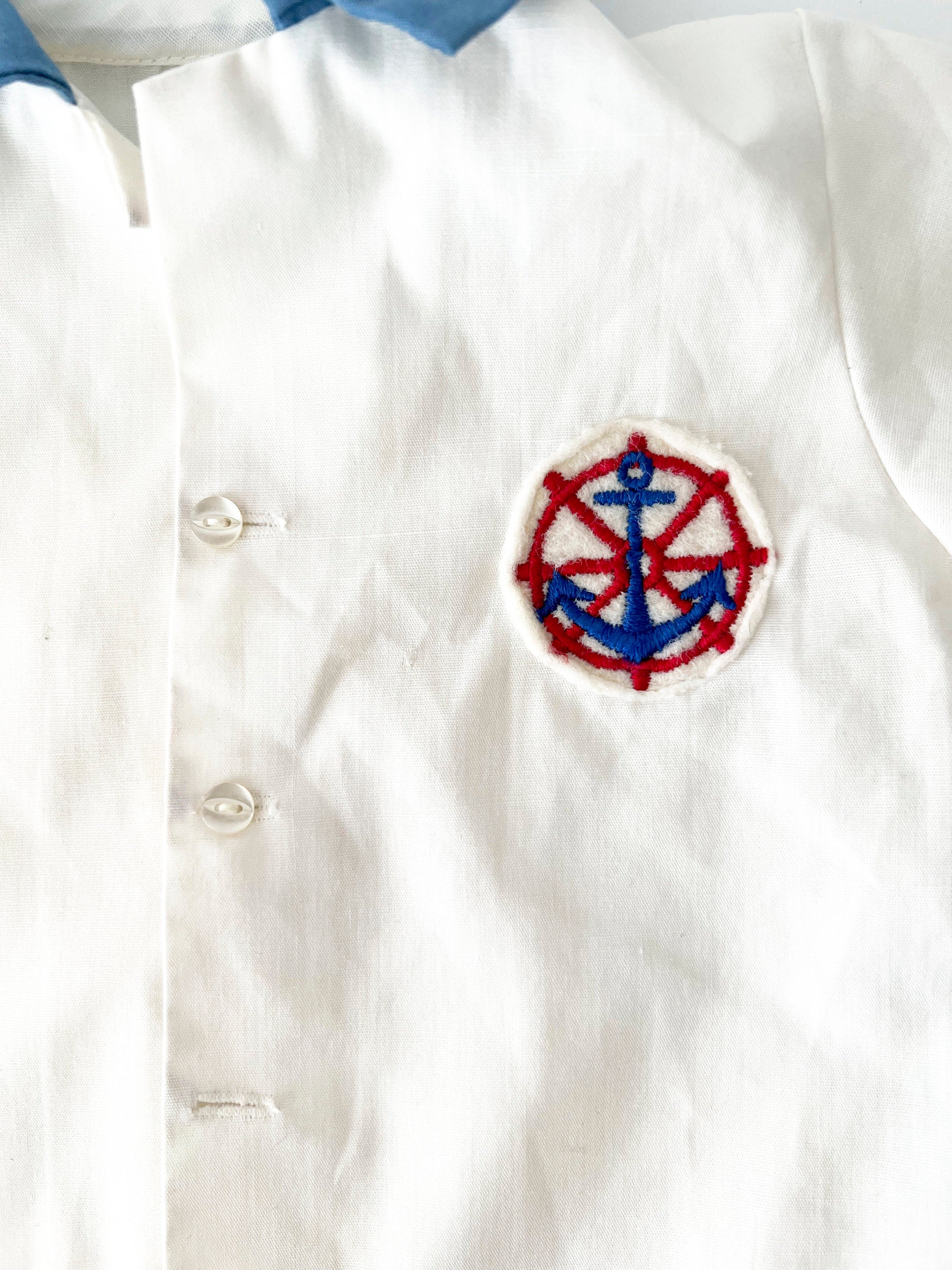 newborn sailor shirt, helm and anchor