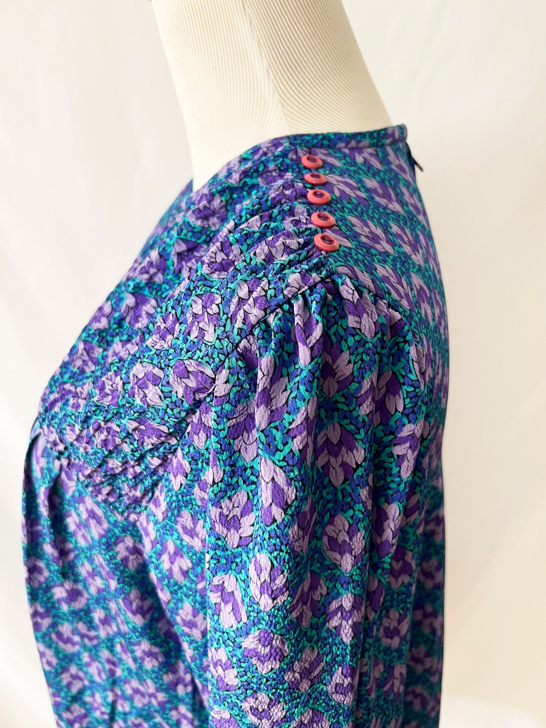 Vintage 90s Babydoll Dress / Leslie Fay / medium