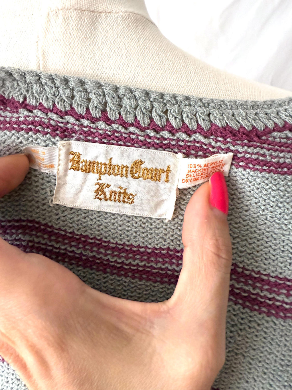 1970s knit tennis dress Hampton Court Knits Medium