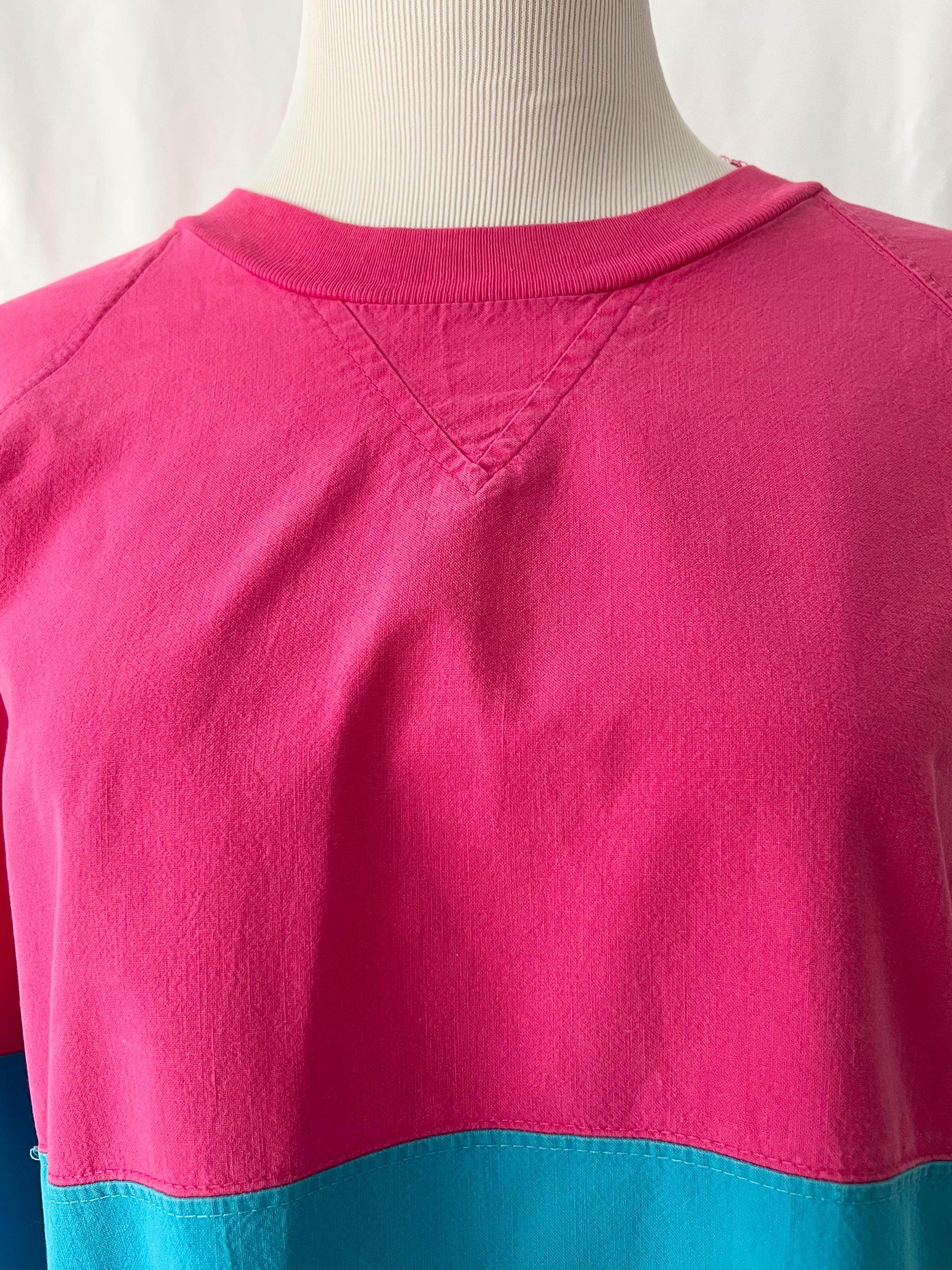 1980s vintage tricolor jumper large