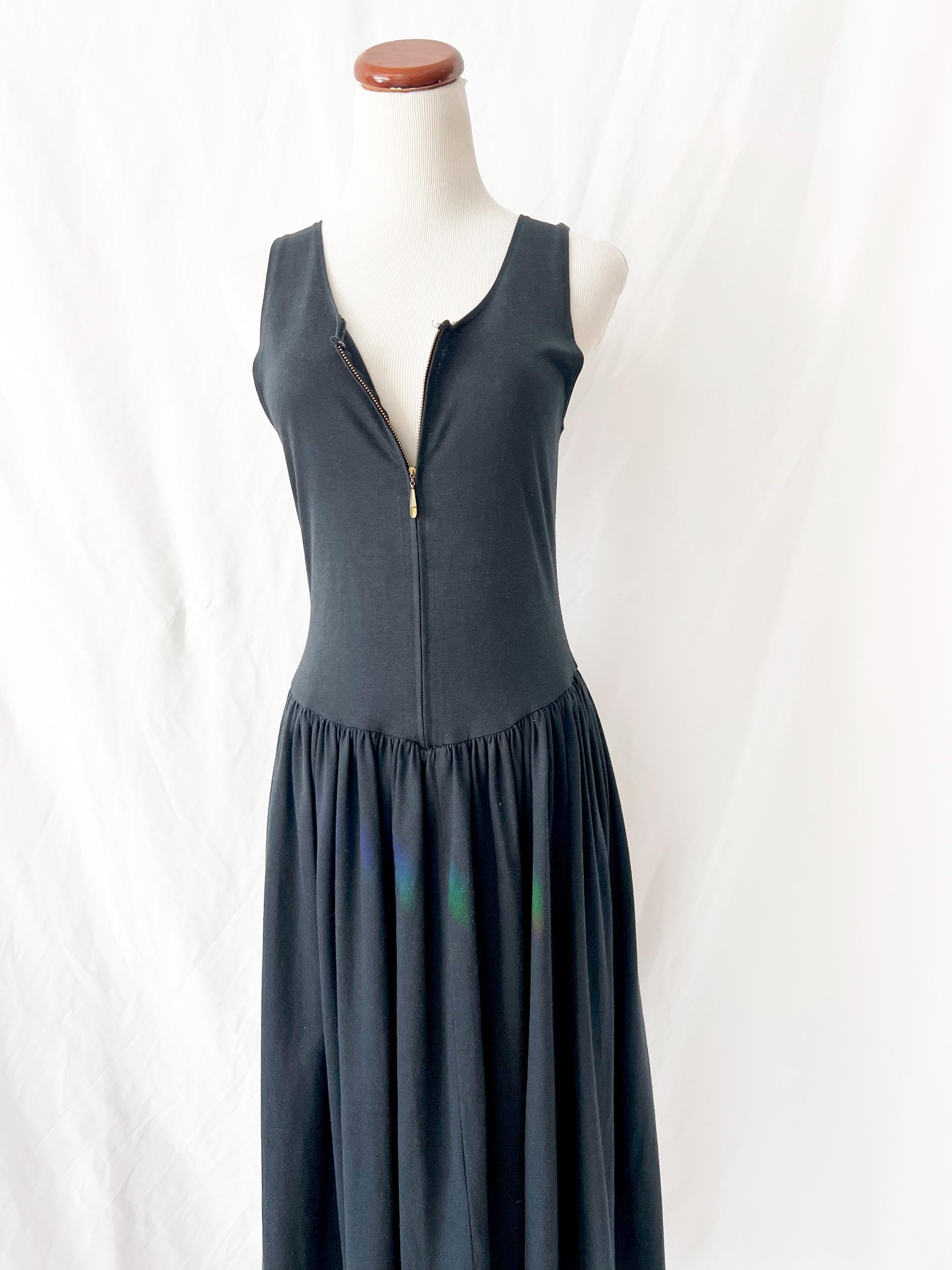 black zipper dress small / medium