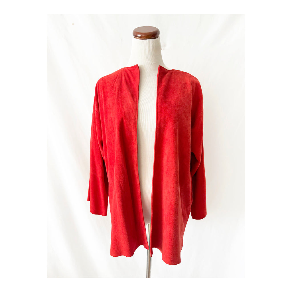 vintage suede jacket /saffron leather /  made in new mexico / medium