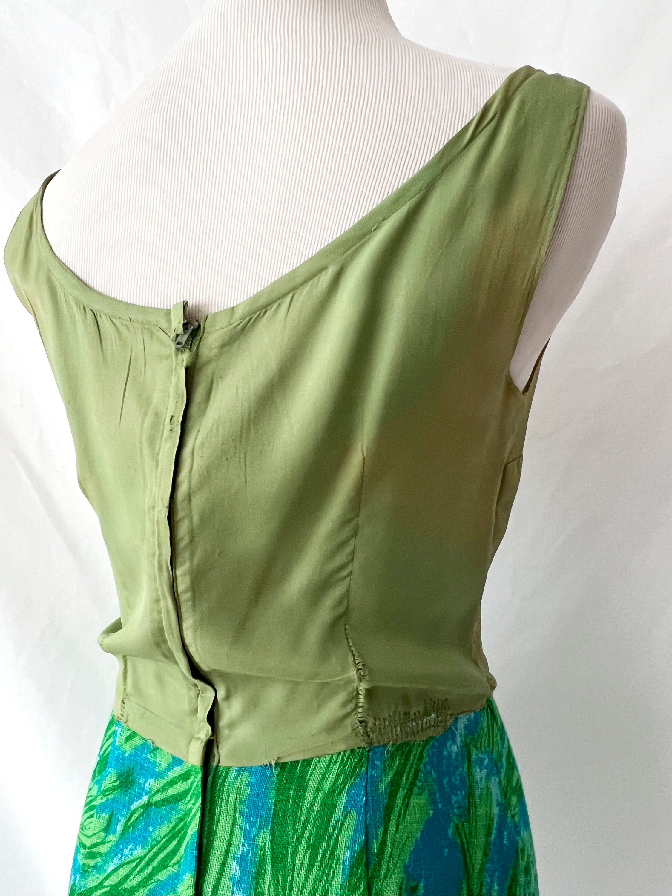 Vntg 60s Linen Skirt Dress Set / 2 piece / Neiman Marcus / Small