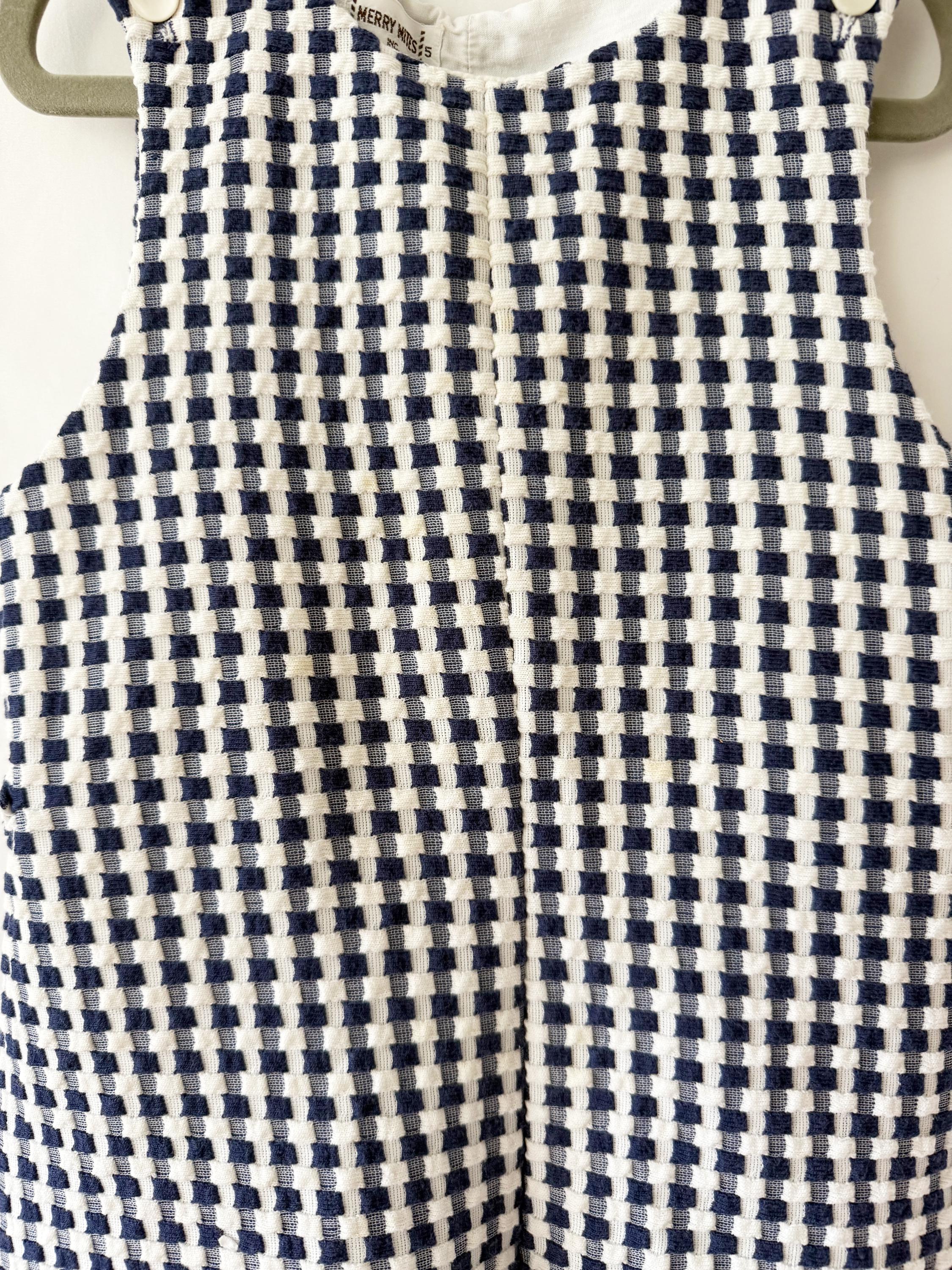 VTG Merry Mites Inc Boys 5 Romper Overall Shortalls Style