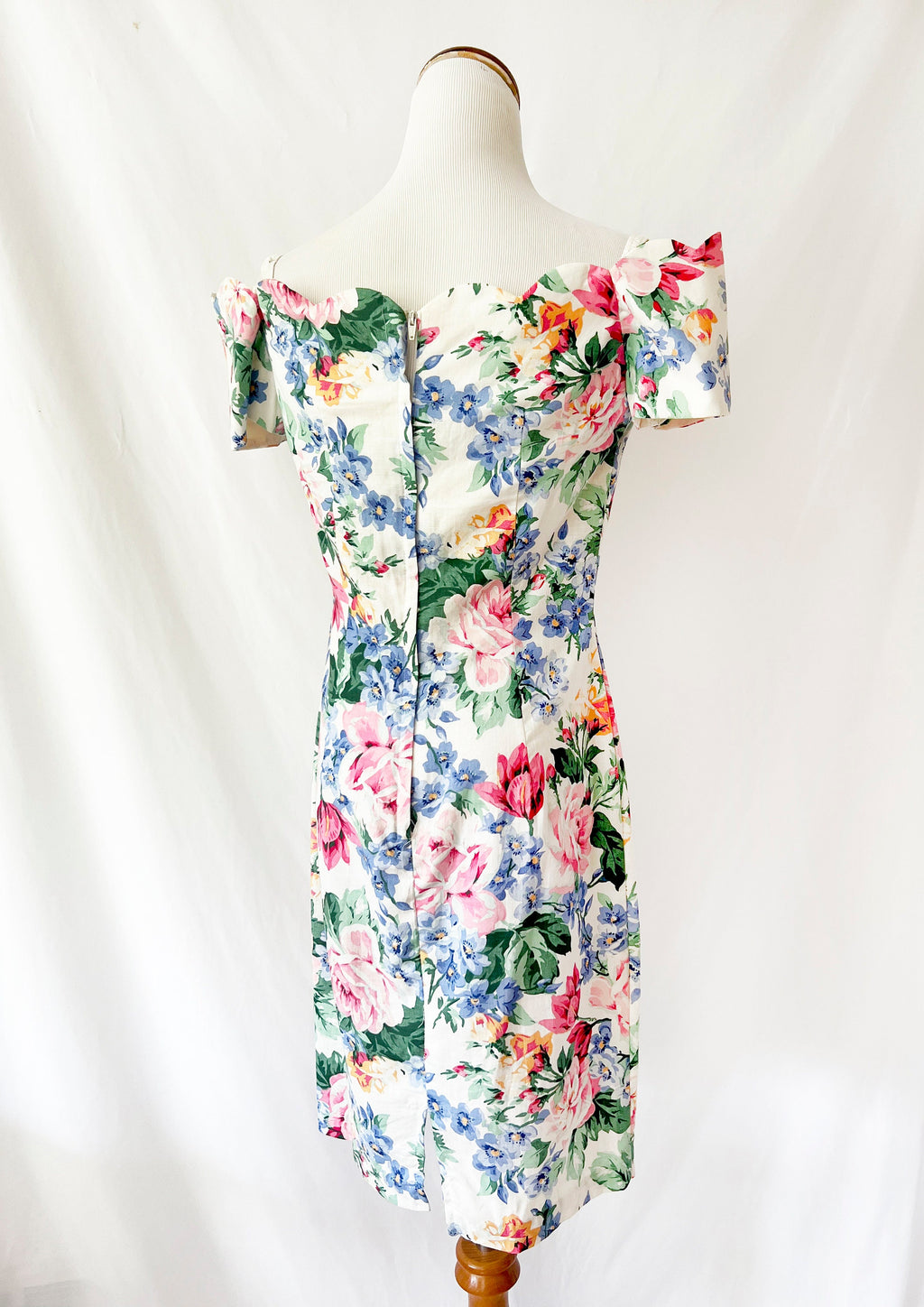 jarrods / off the shoulder / cotton floral dress / medium