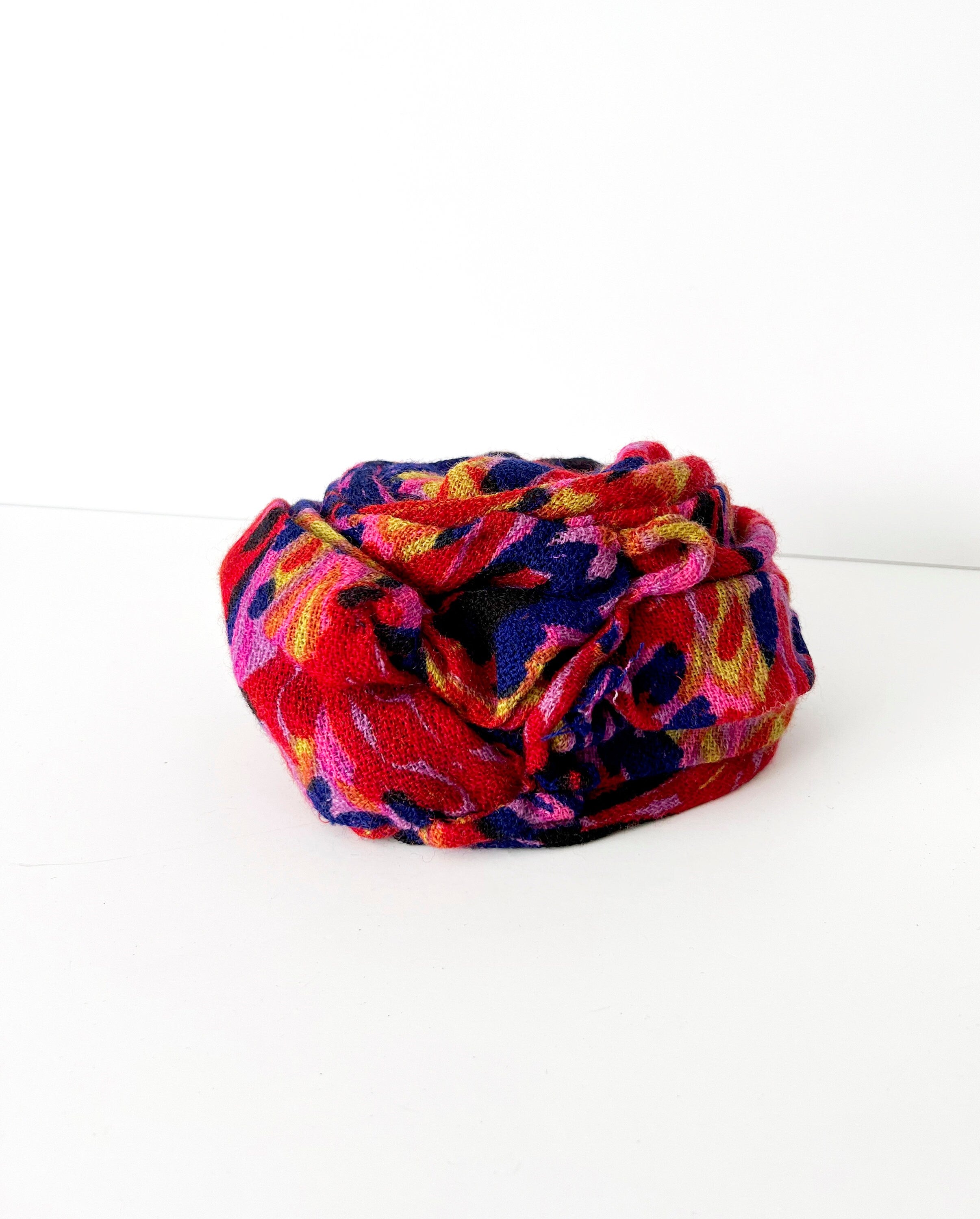 vintage 1960s pill box fascinator hat multicolor rainbow