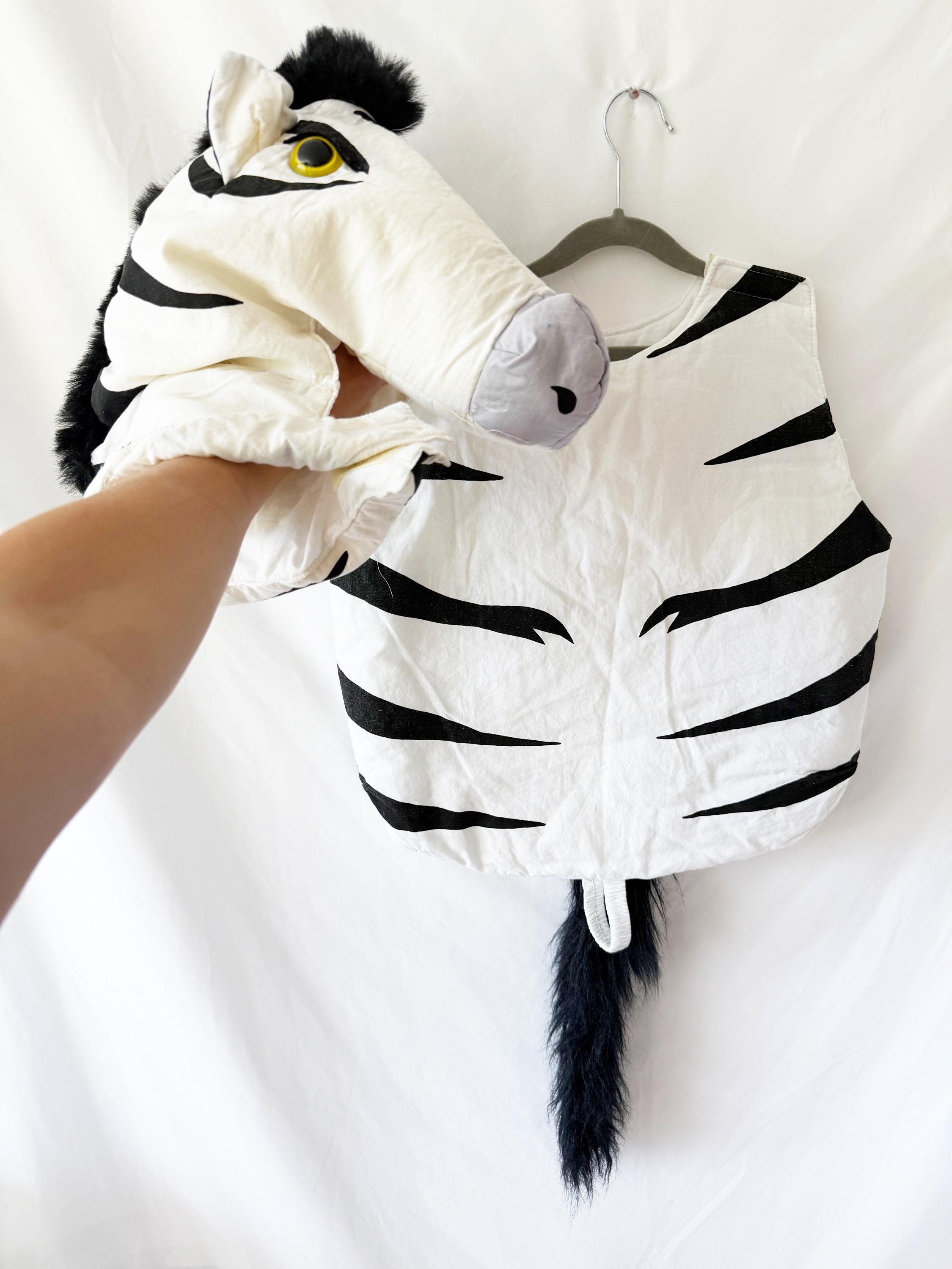 Vintage 1990s Zebra Costume Ages 6-8