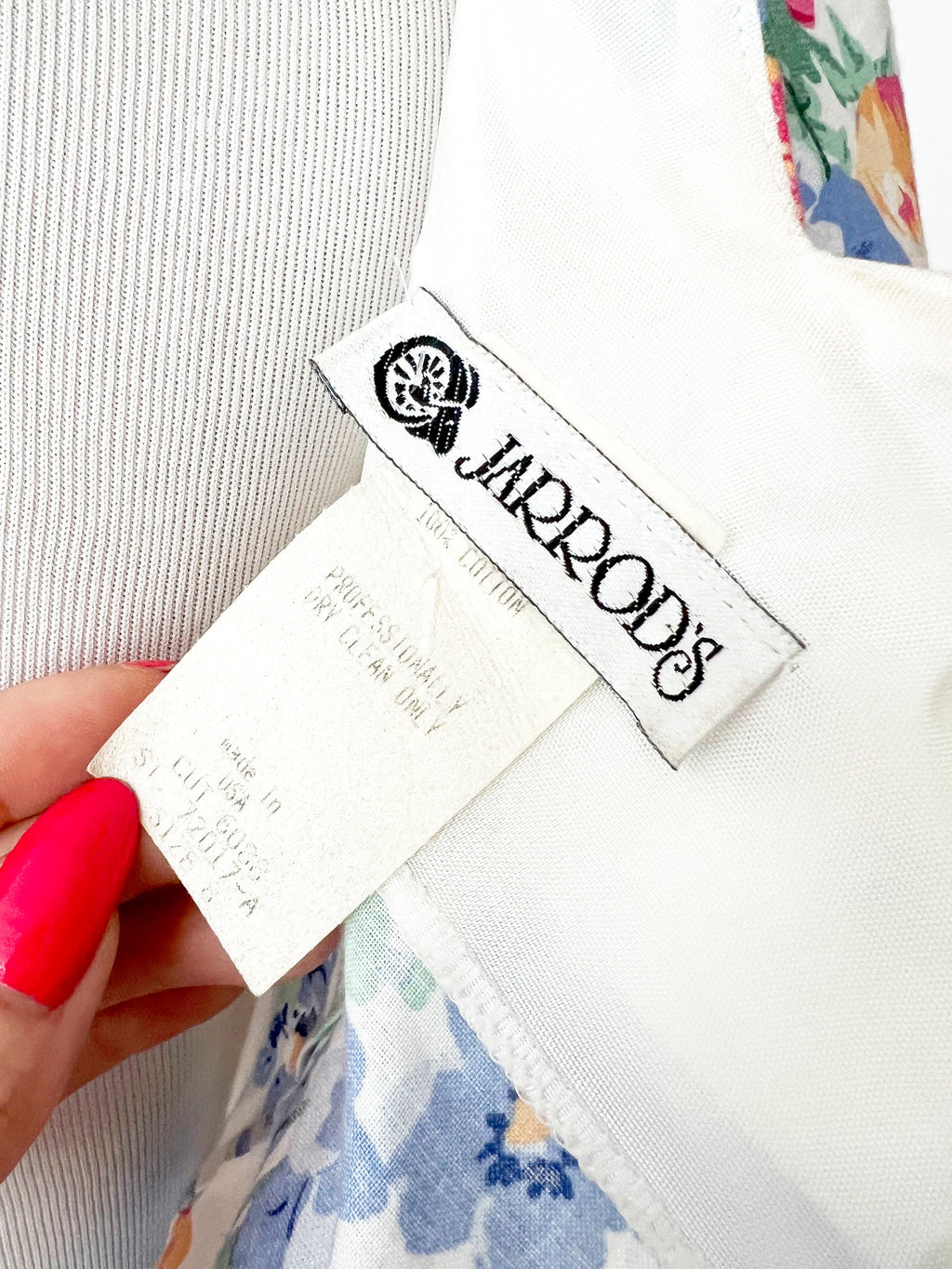 jarrods / off the shoulder / cotton floral dress / medium