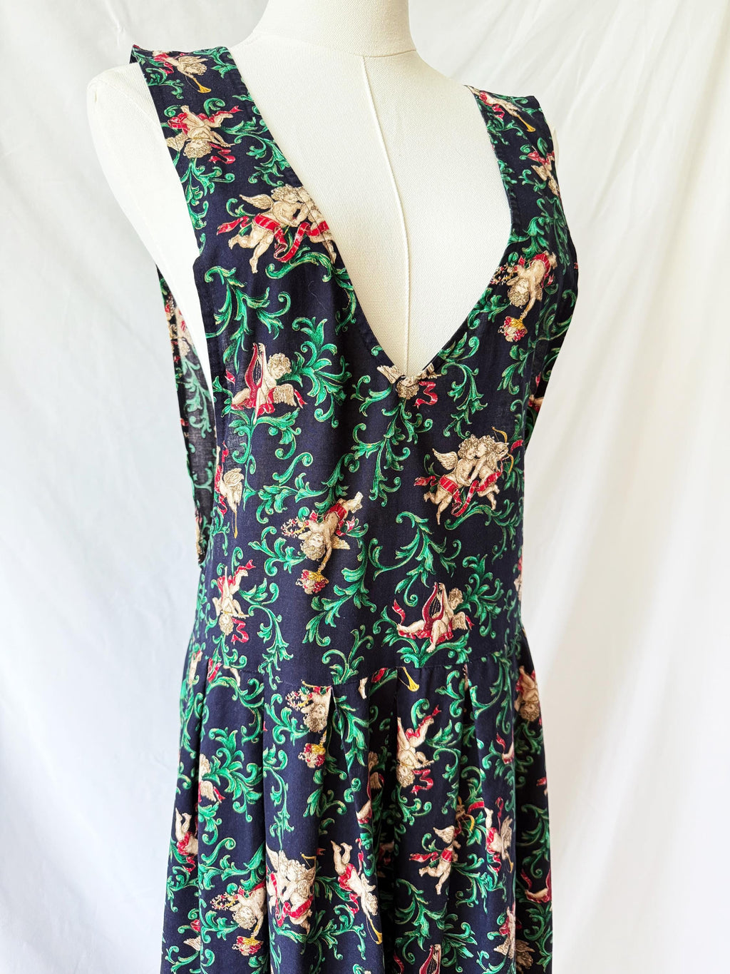 Vintage Pam's Closet Cherubs Angels  Jumper Dress Small